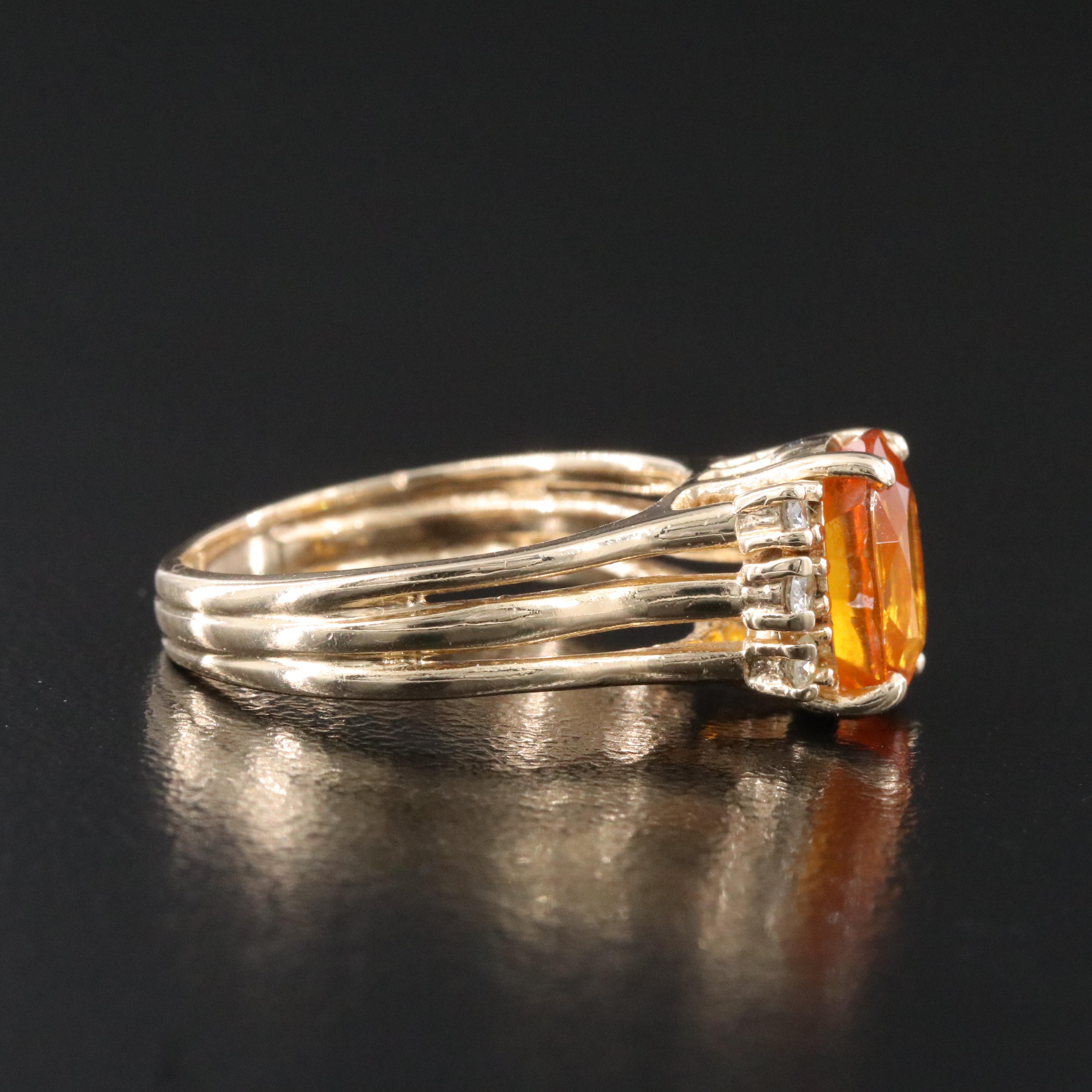 14K 2.52 CT Sapphire and Diamond Ring