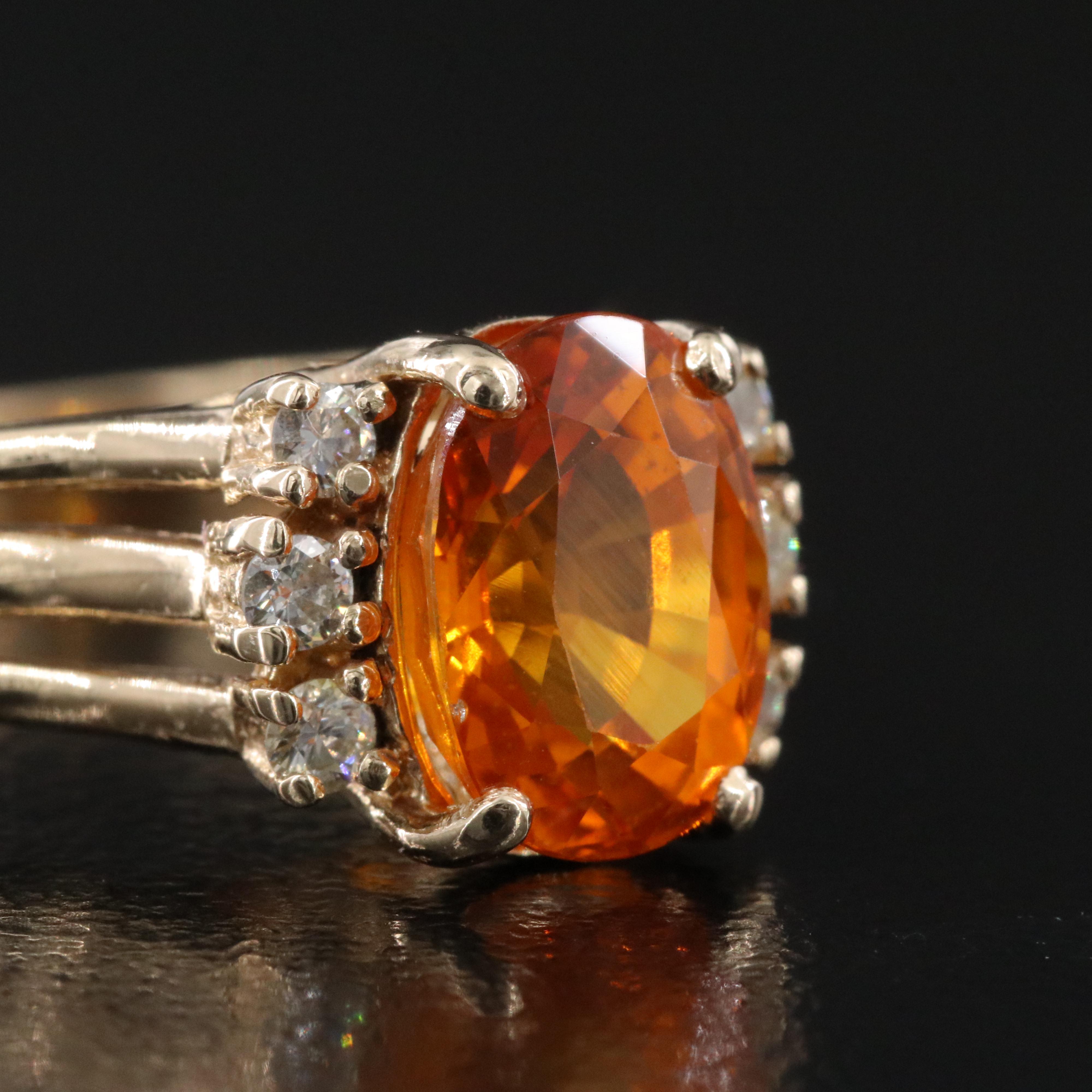 14K 2.52 CT Sapphire and Diamond Ring