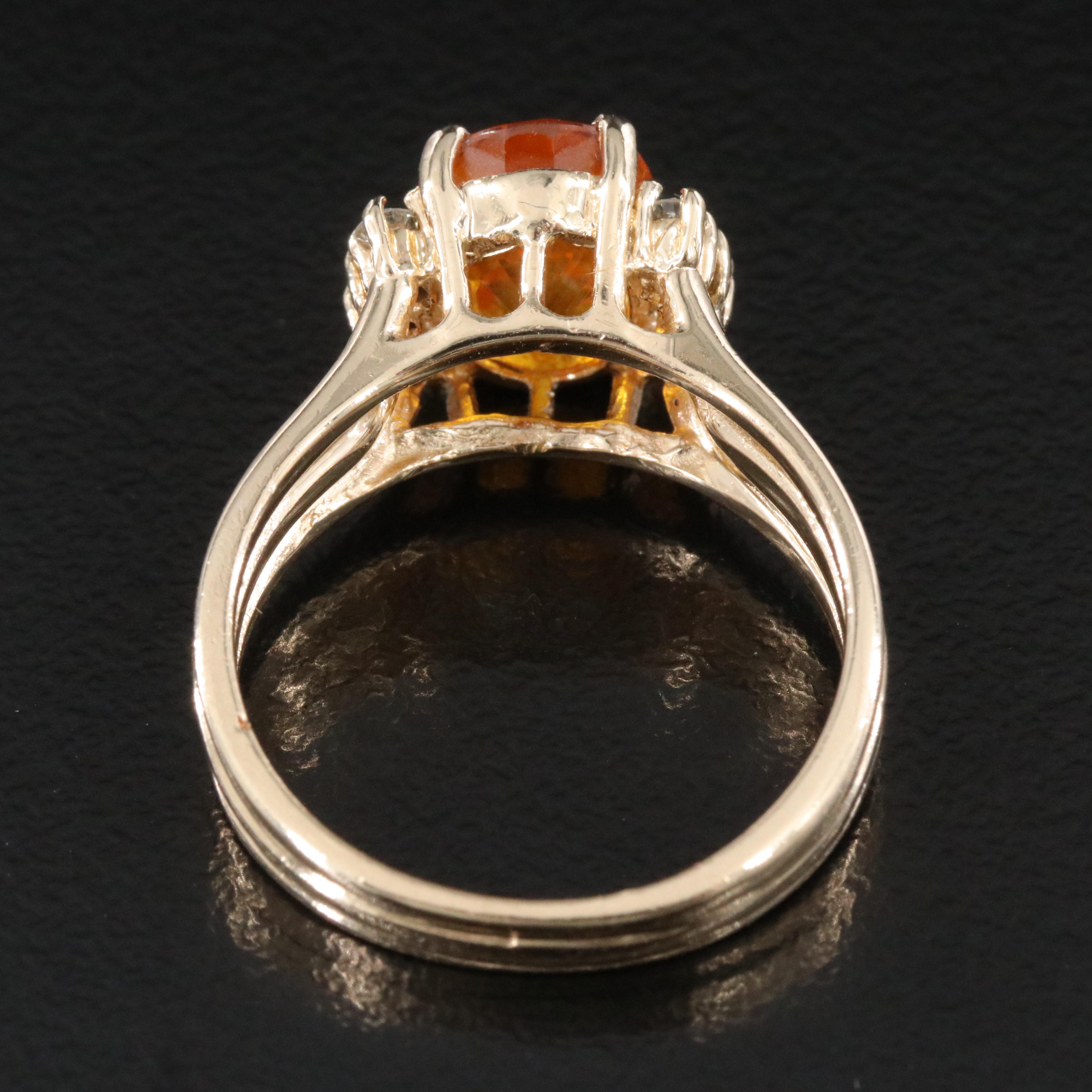 14K 2.52 CT Sapphire and Diamond Ring