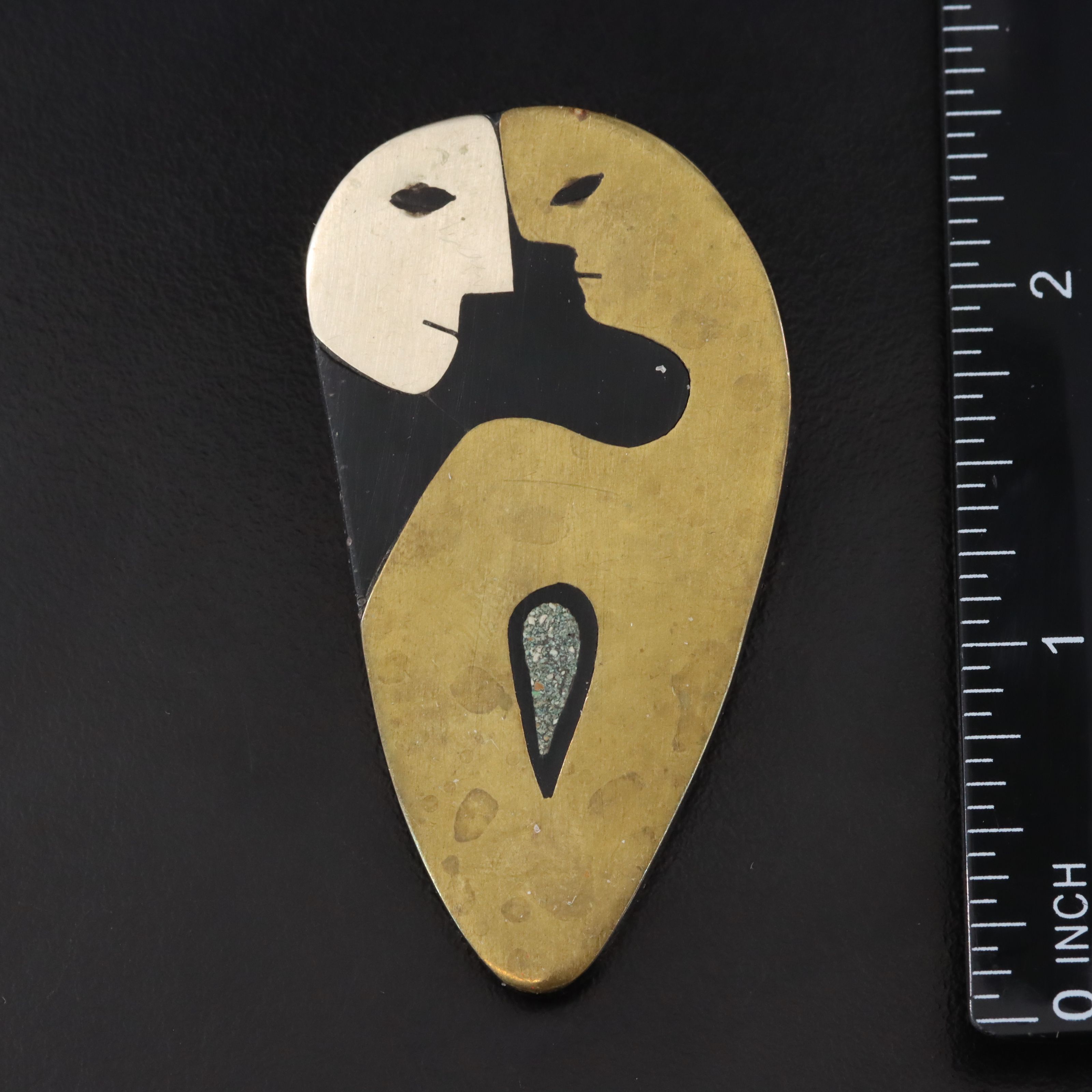 Sterling Brooches, Cufflinks and Tie Clips Featuring Abalone and Coral