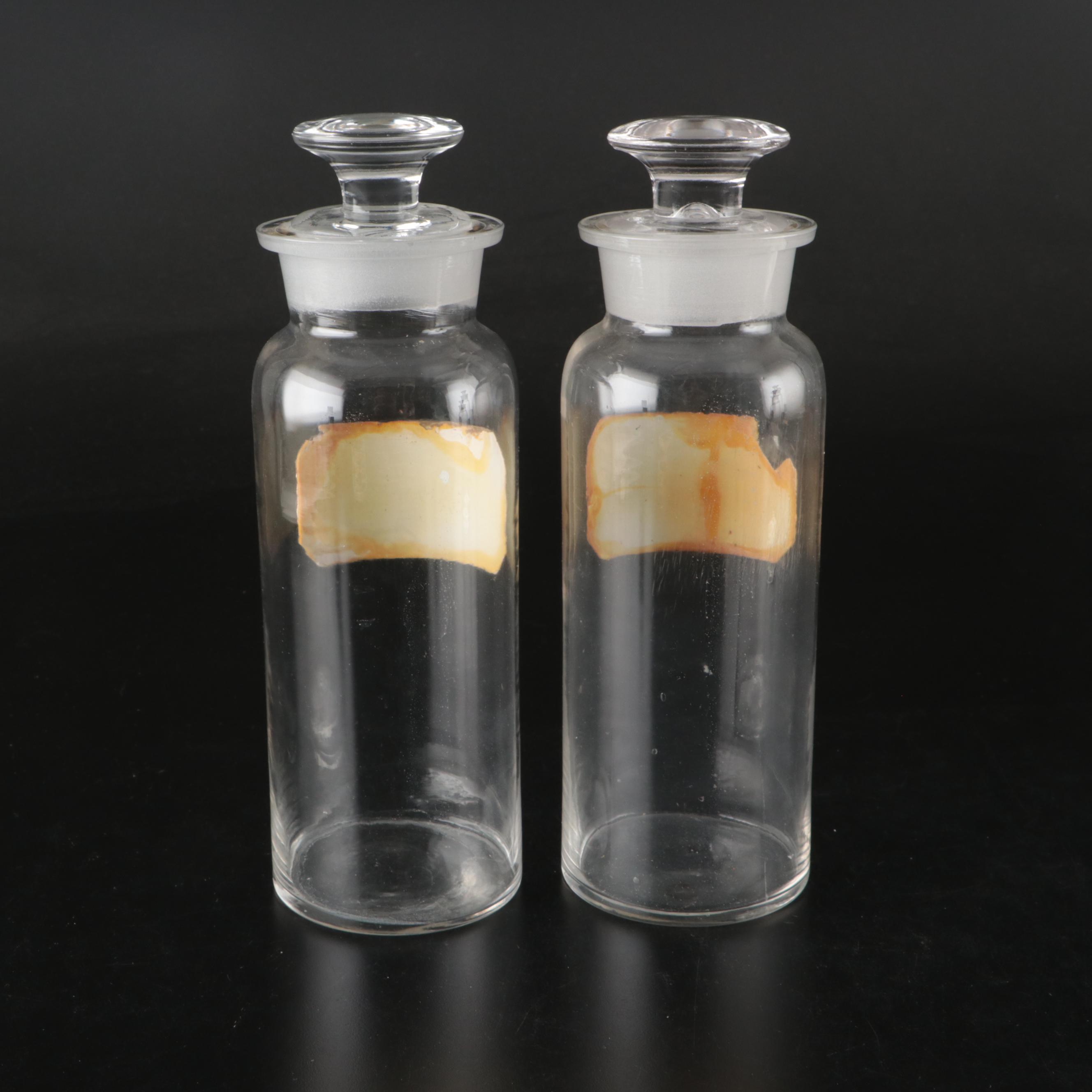 Crocus, Lycopodium, and Chenopod Glass Apothecary Jars