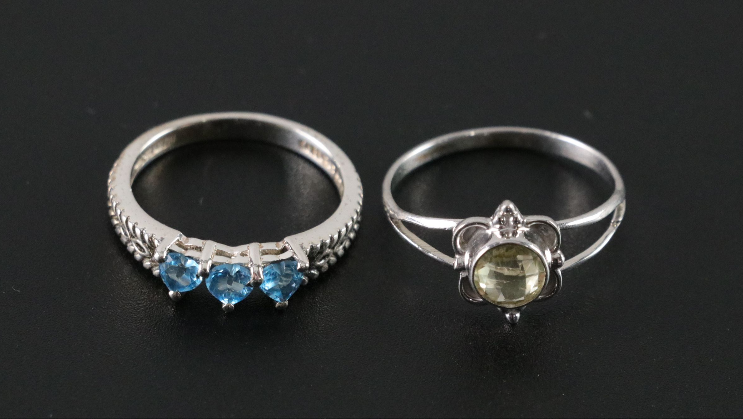 14 Assorted Sterling Silver Rings, Necklaces and Earrings