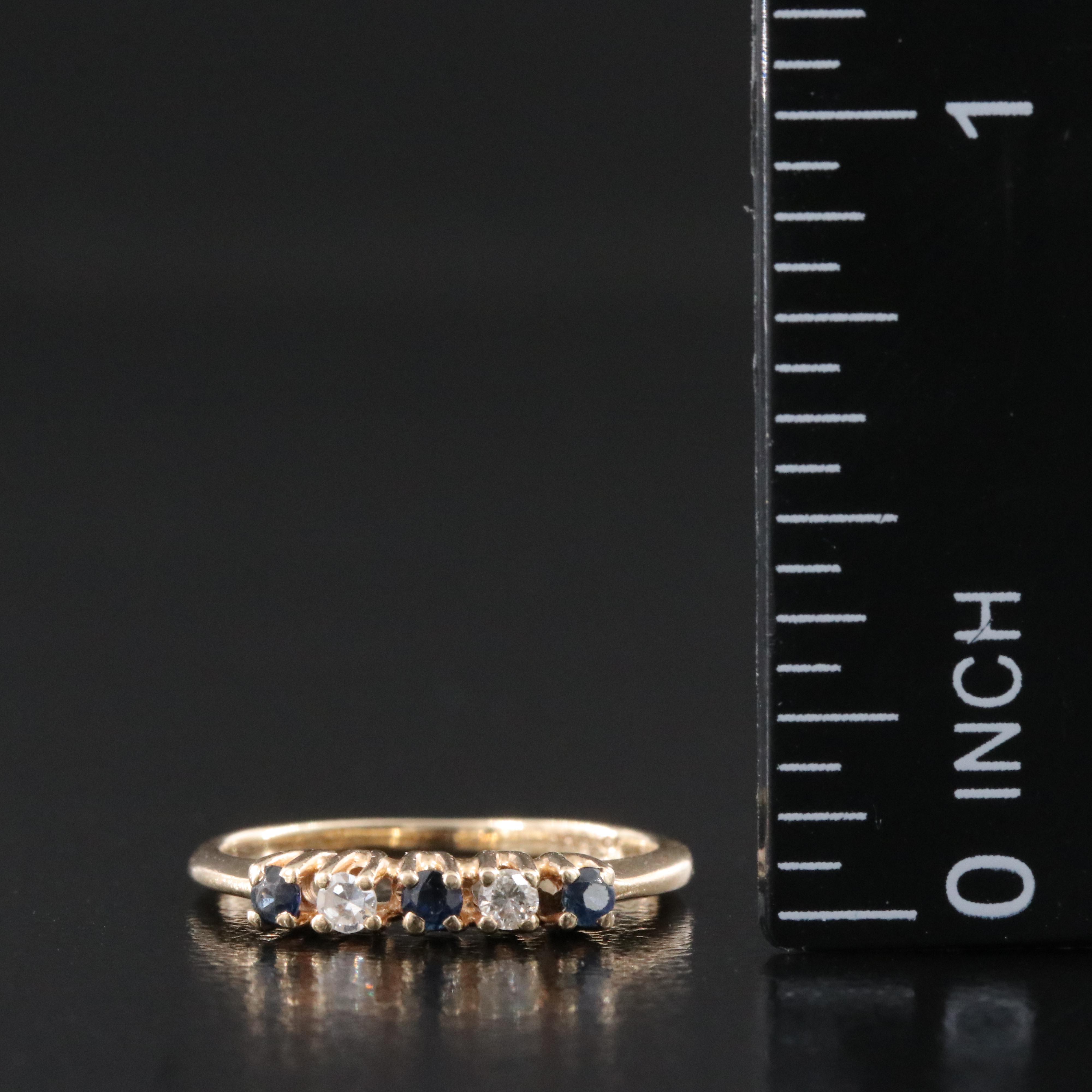 14K Sapphire and Diamond Ring