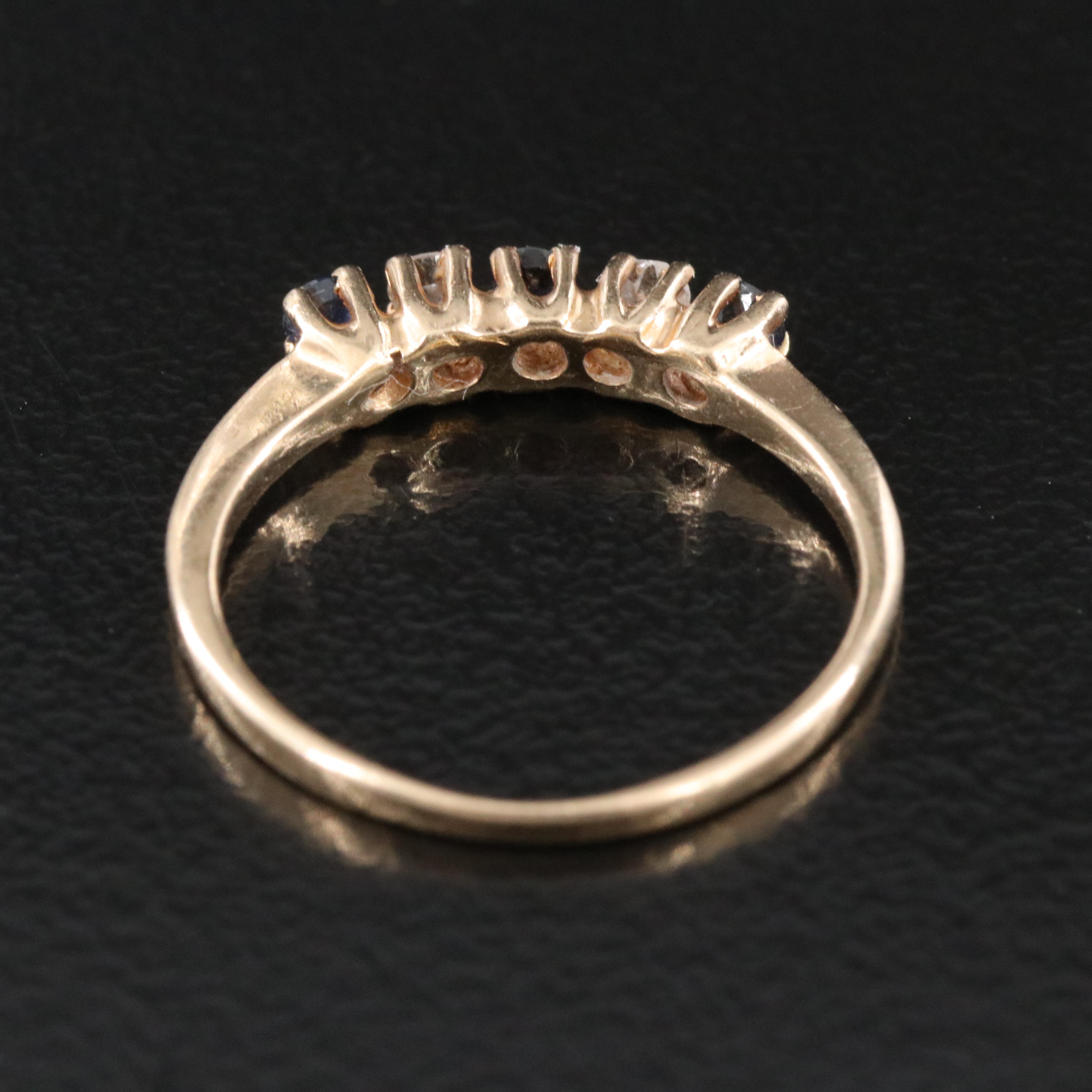 14K Sapphire and Diamond Ring