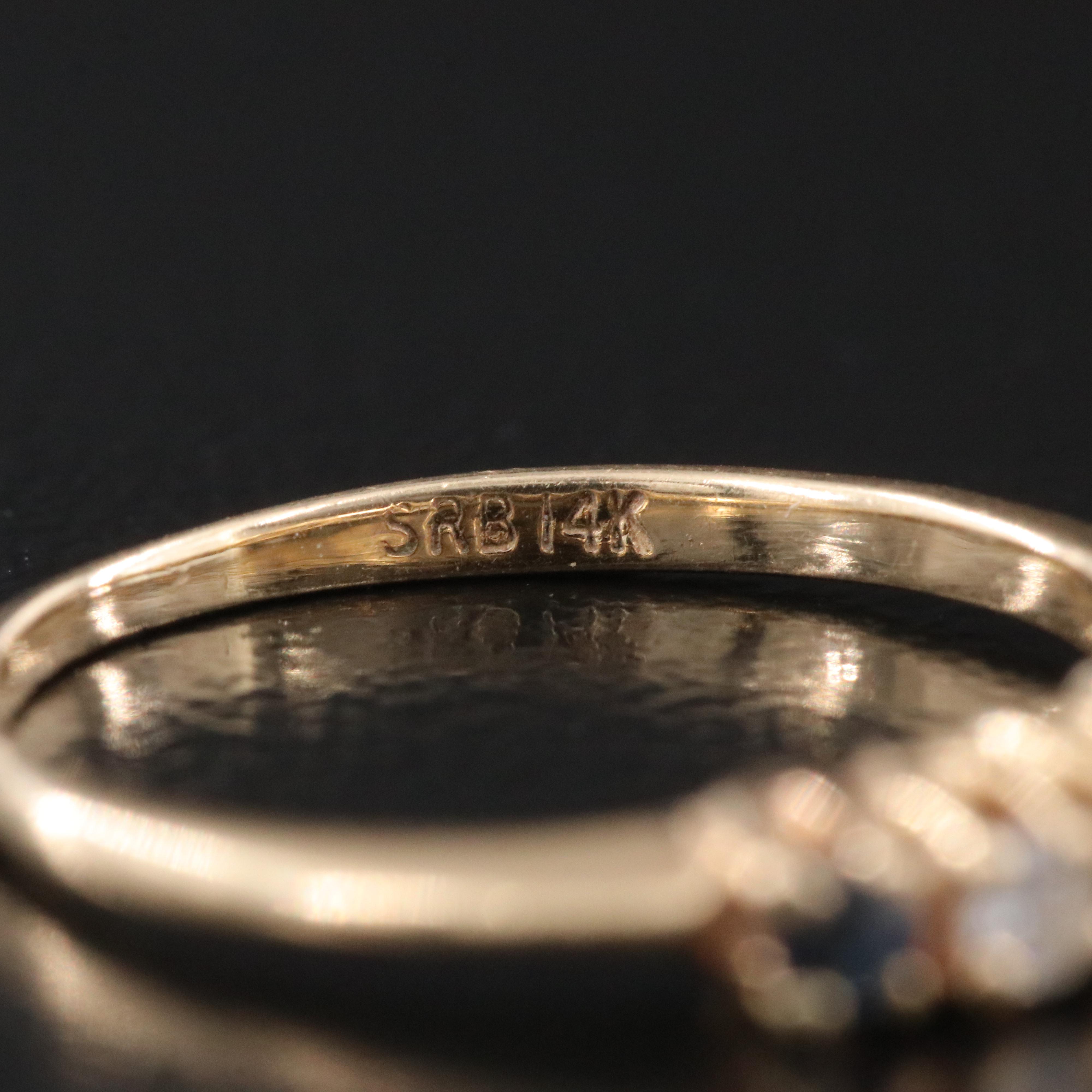 14K Sapphire and Diamond Ring