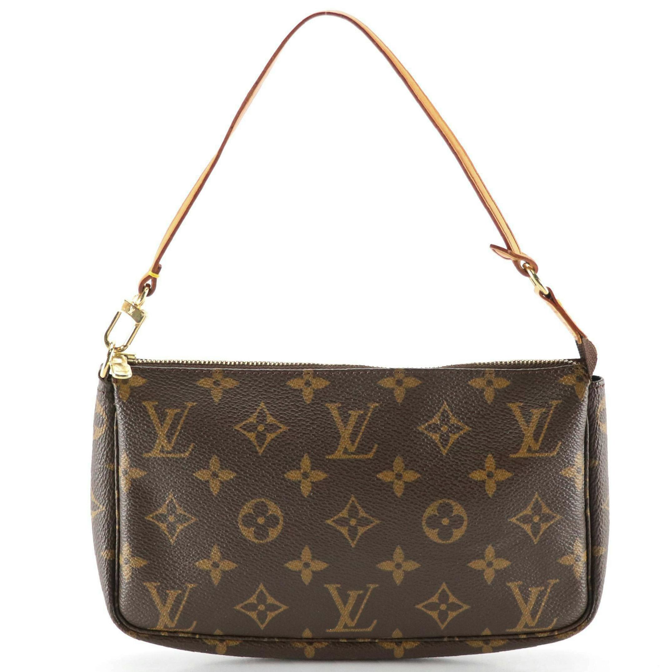 Louis Vuitton Zip Pochette in Monogram Canvas and Vachetta Leather
