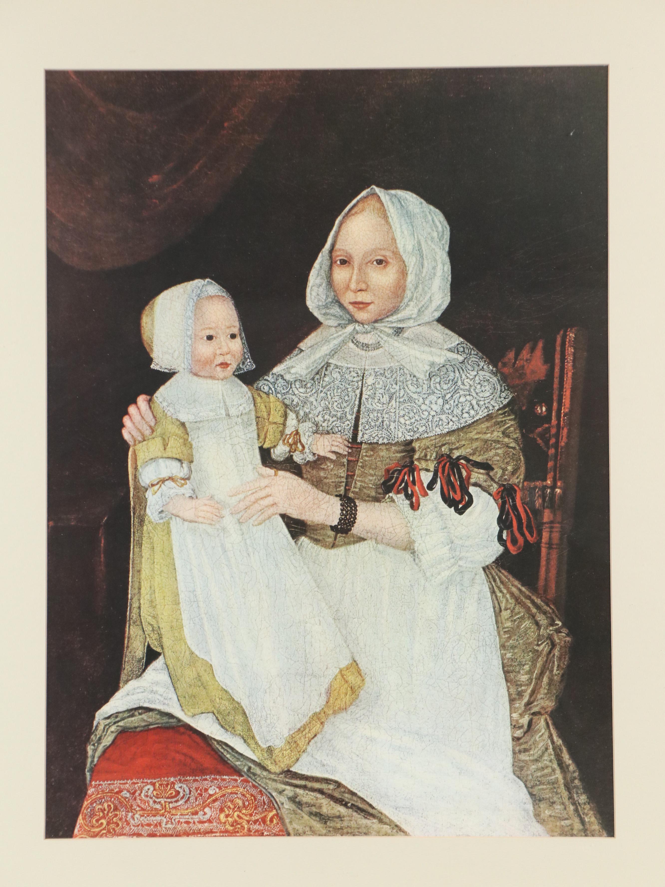 Portrait Offset Lithograph of Elizabeth Clarke Freake and Mary Freake