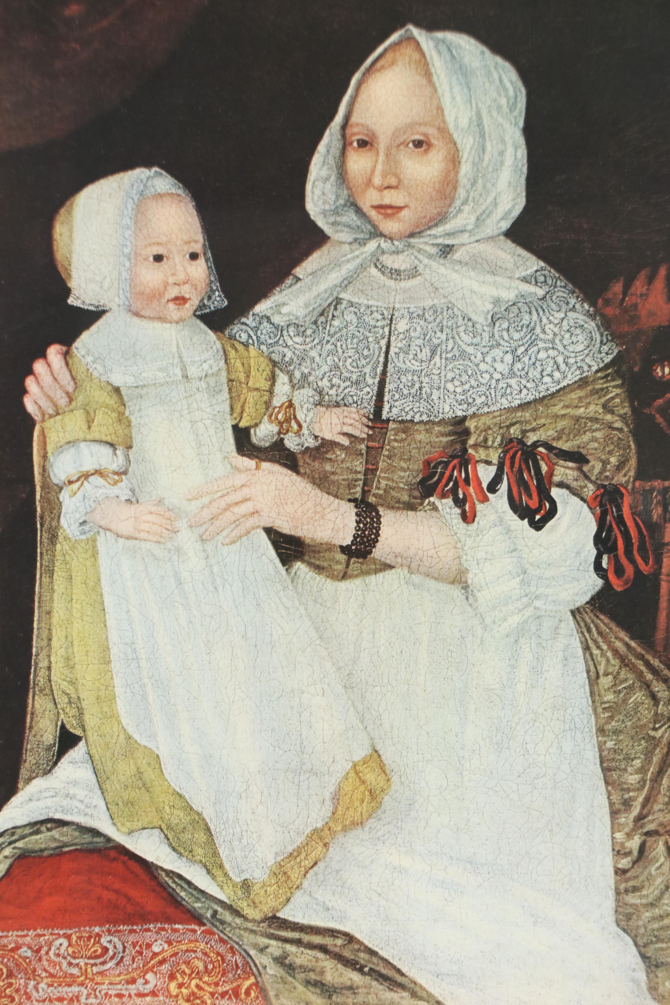 Portrait Offset Lithograph of Elizabeth Clarke Freake and Mary Freake