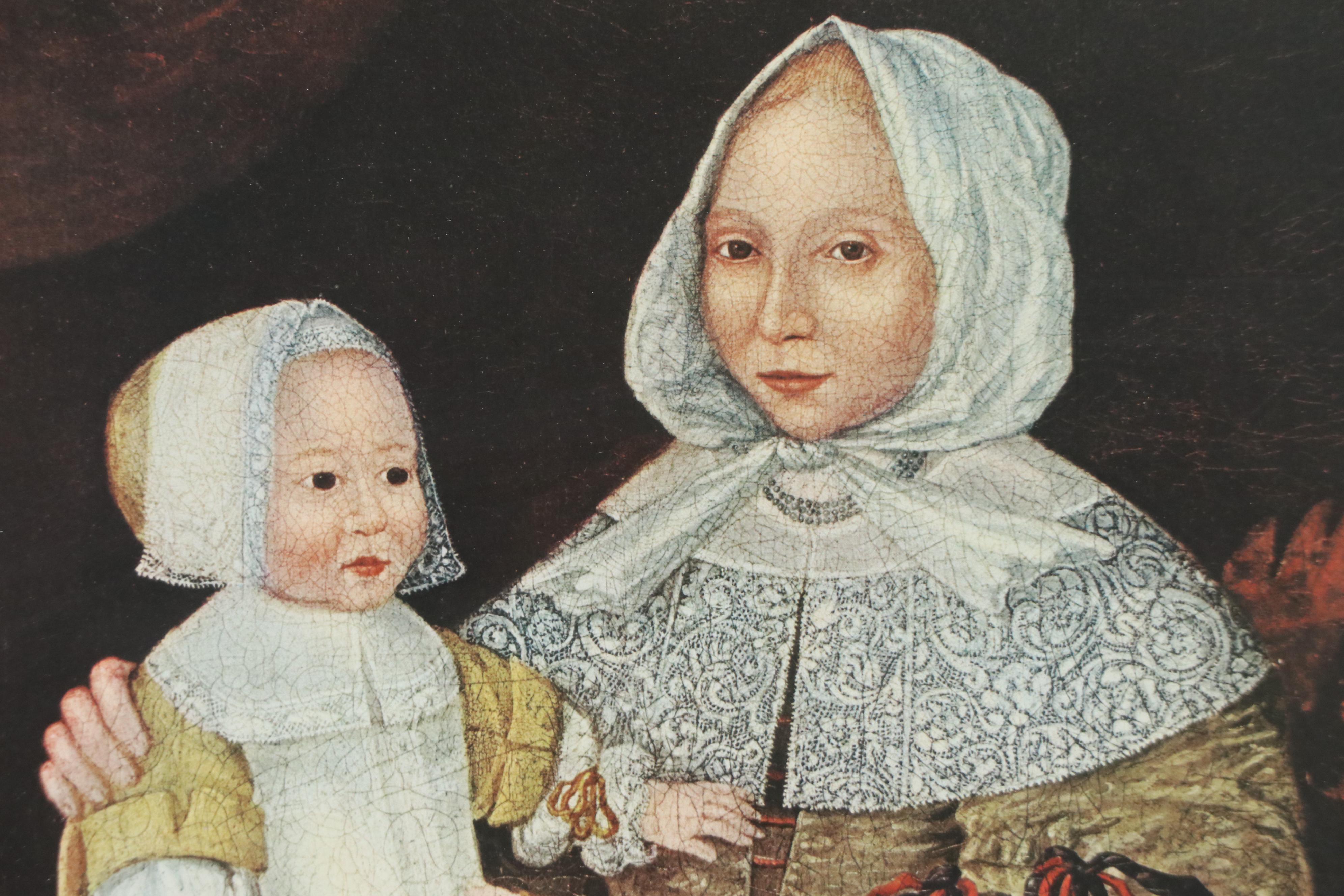 Portrait Offset Lithograph of Elizabeth Clarke Freake and Mary Freake