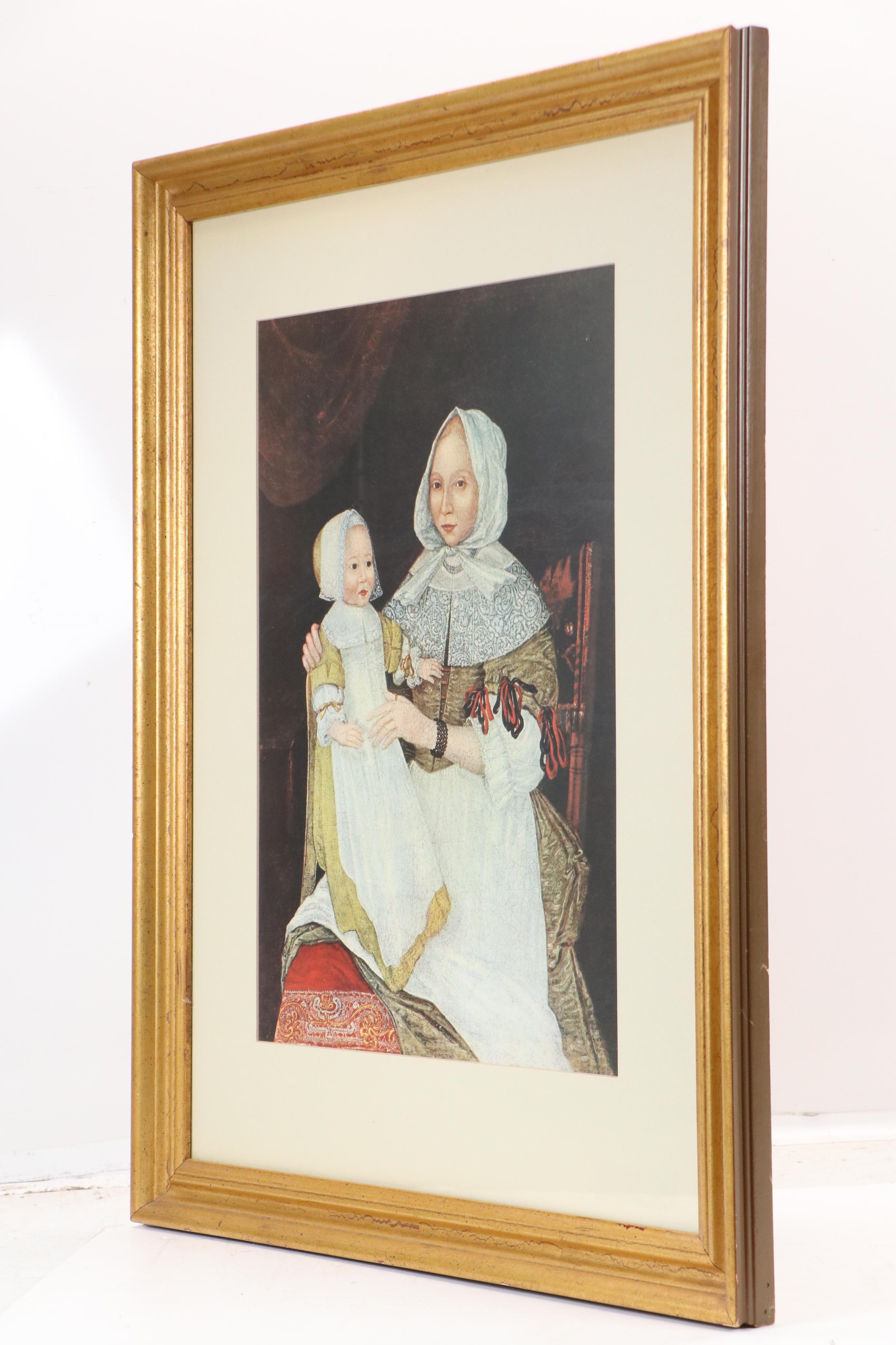 Portrait Offset Lithograph of Elizabeth Clarke Freake and Mary Freake