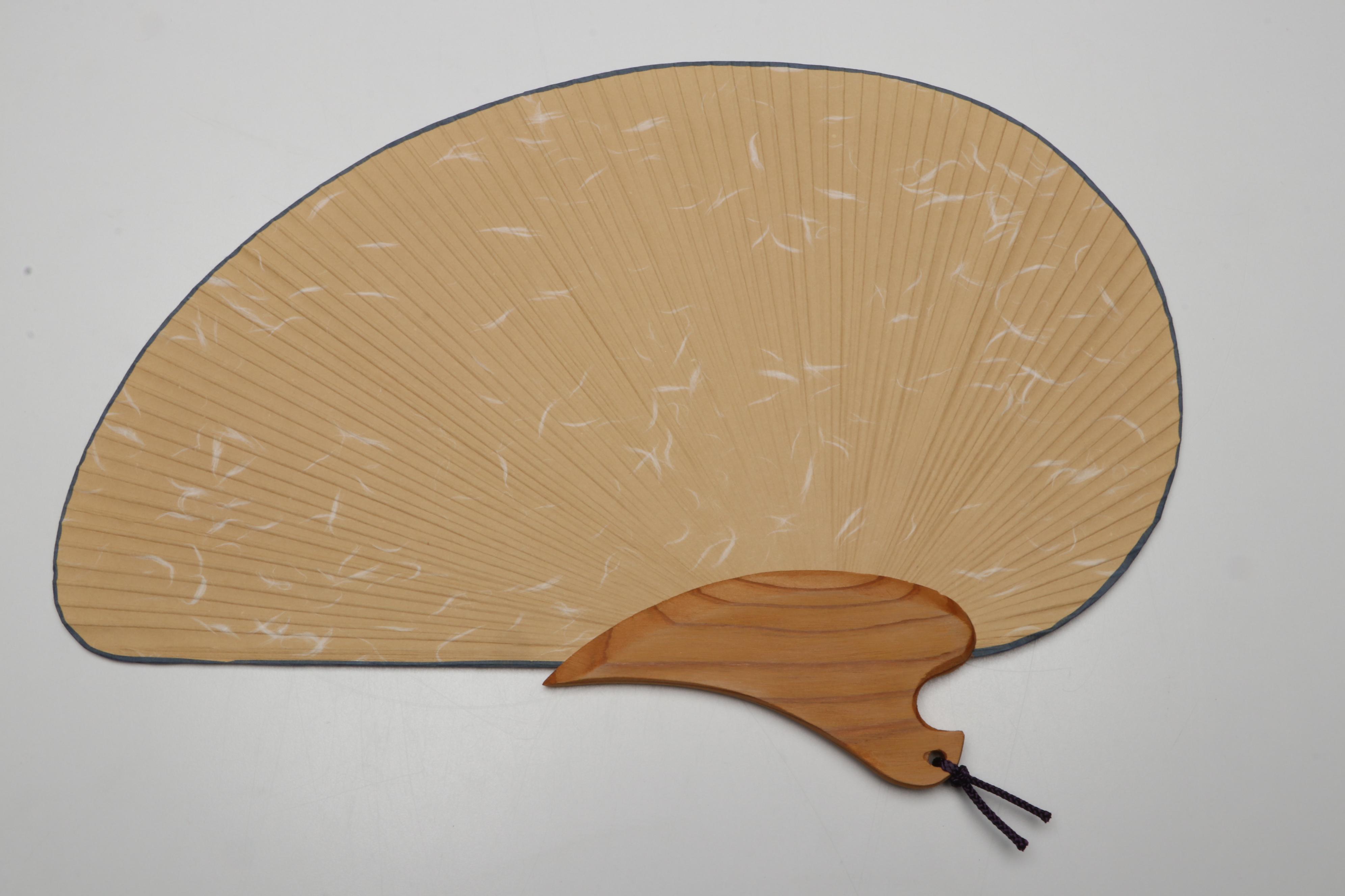 Katoh Terukuni and More Japanese Miyako Uchiwa Bamboo and Washi Paper Hand Fans