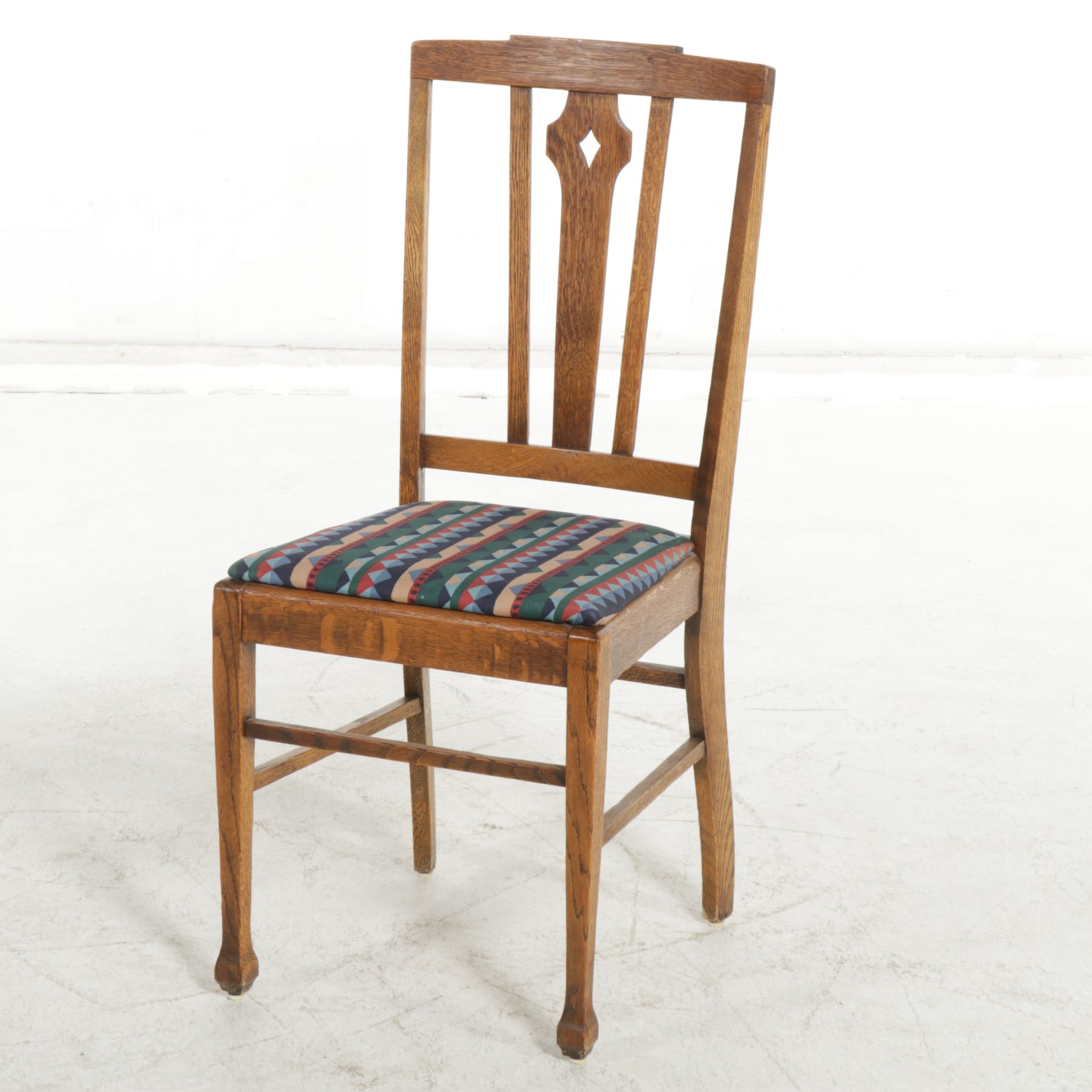 Oak Dining Chairs, Set of Four, Early 20th Century