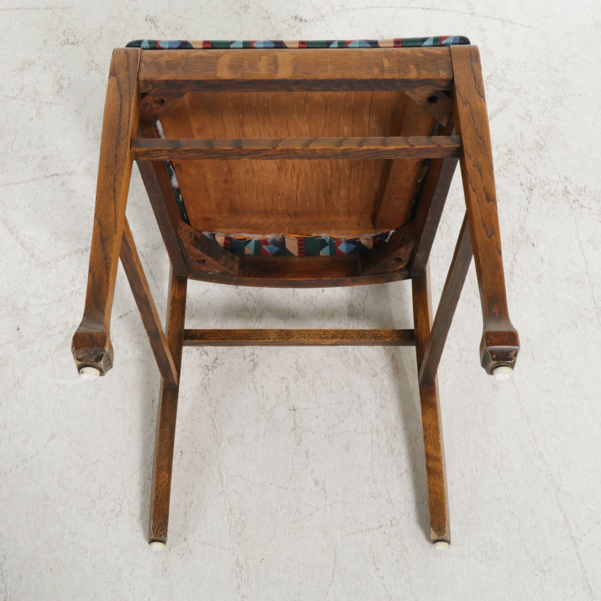 Oak Dining Chairs, Set of Four, Early 20th Century