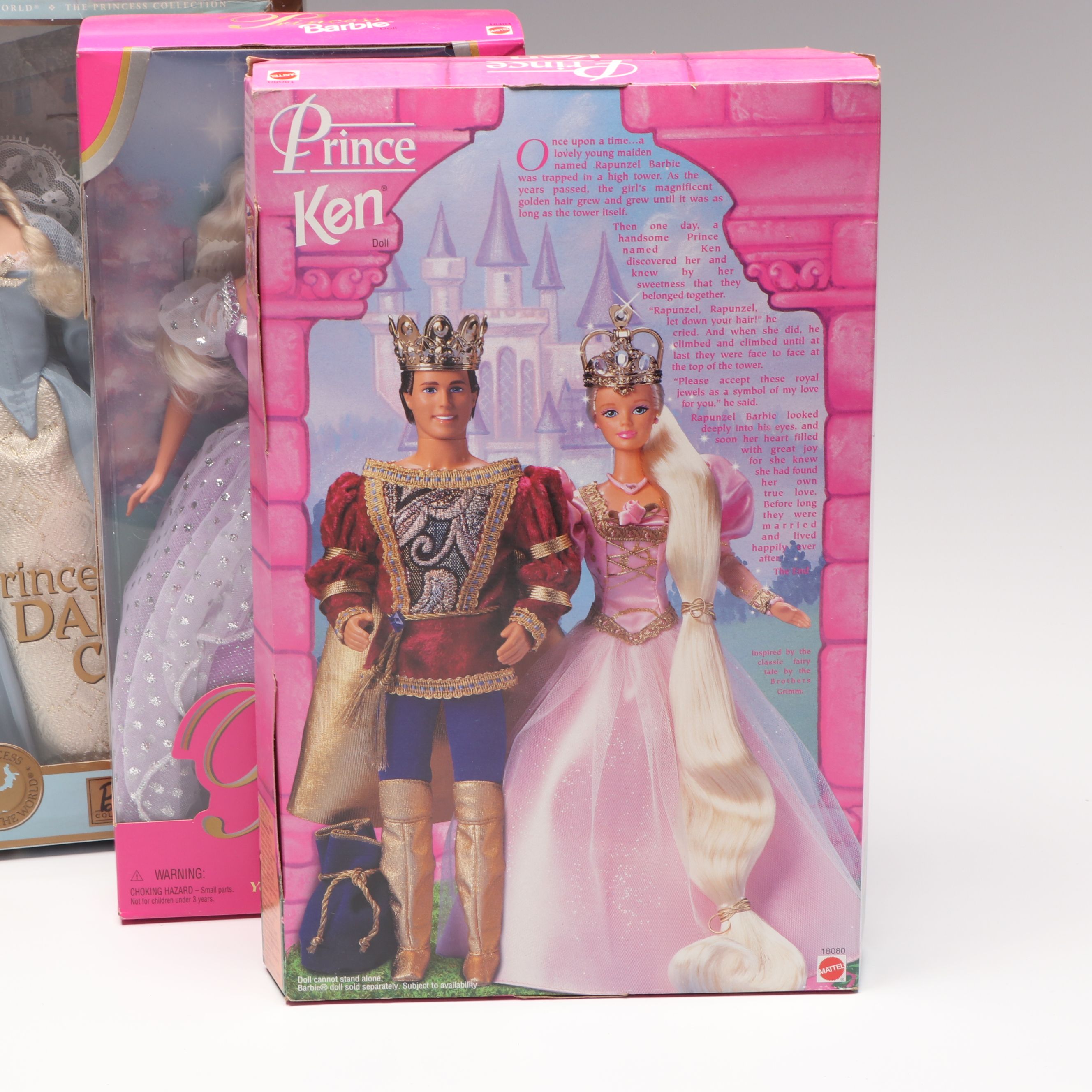 Barbie "Princess of the Danish Court" with More Barbie and Ken Dolls
