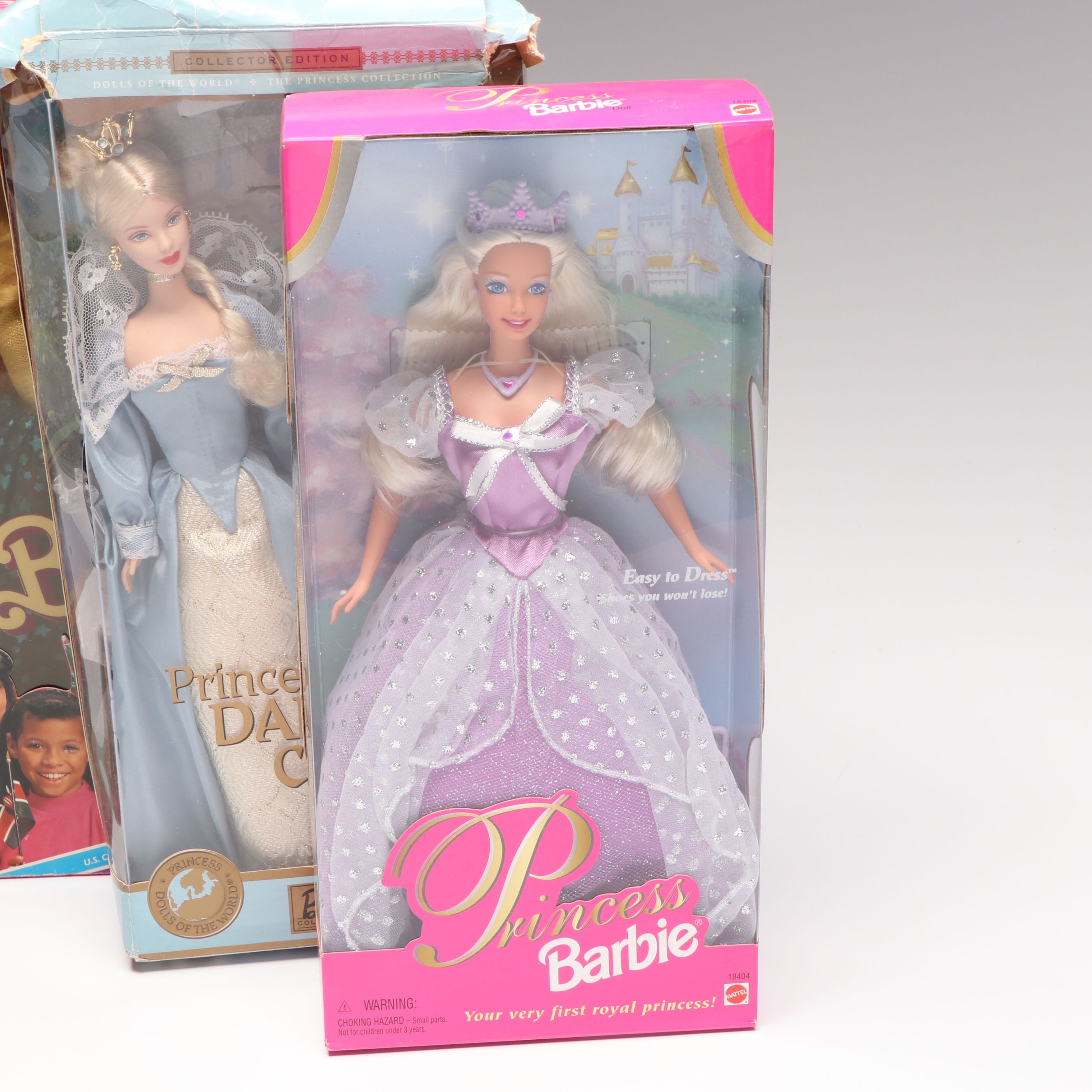 Barbie "Princess of the Danish Court" with More Barbie and Ken Dolls
