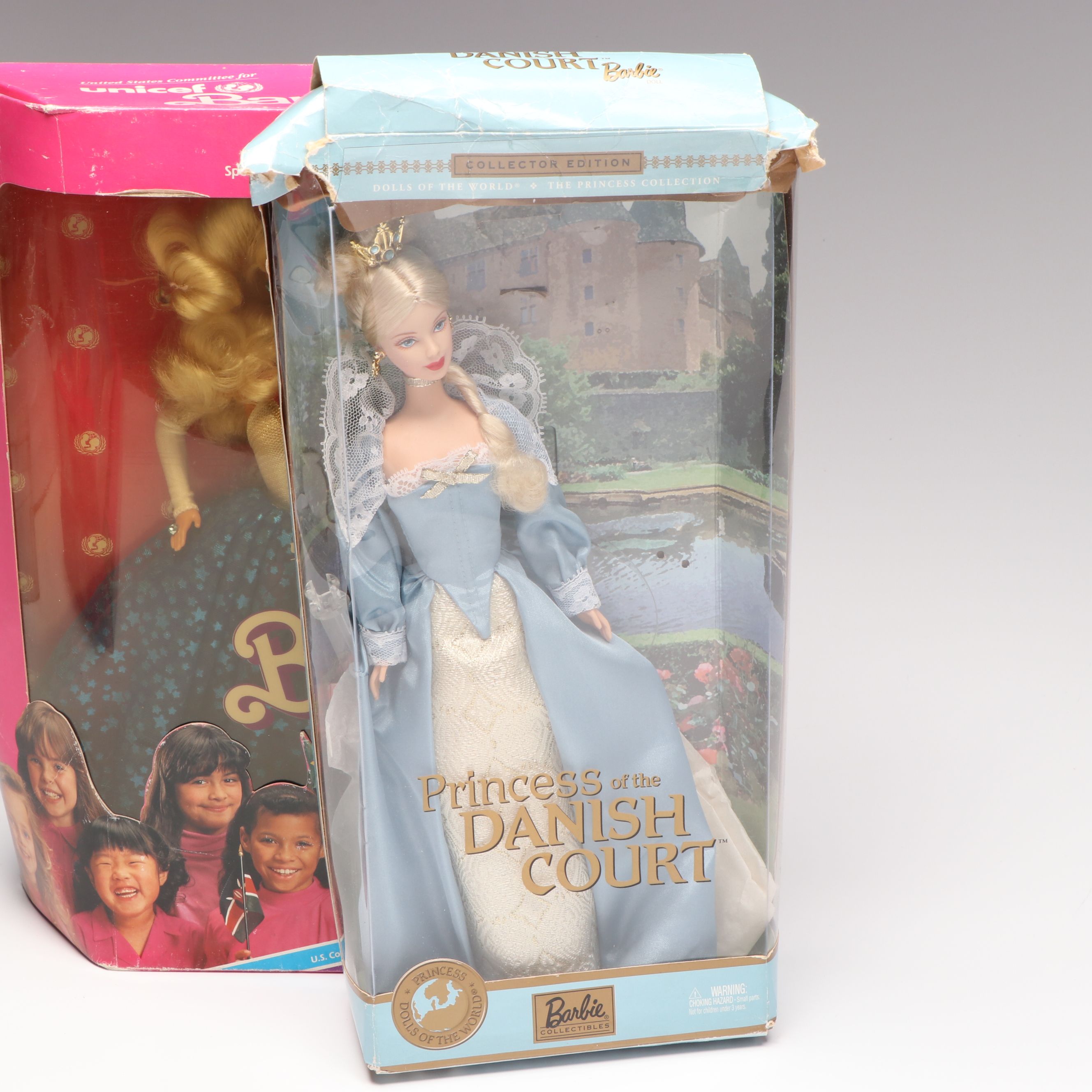 Barbie "Princess of the Danish Court" with More Barbie and Ken Dolls