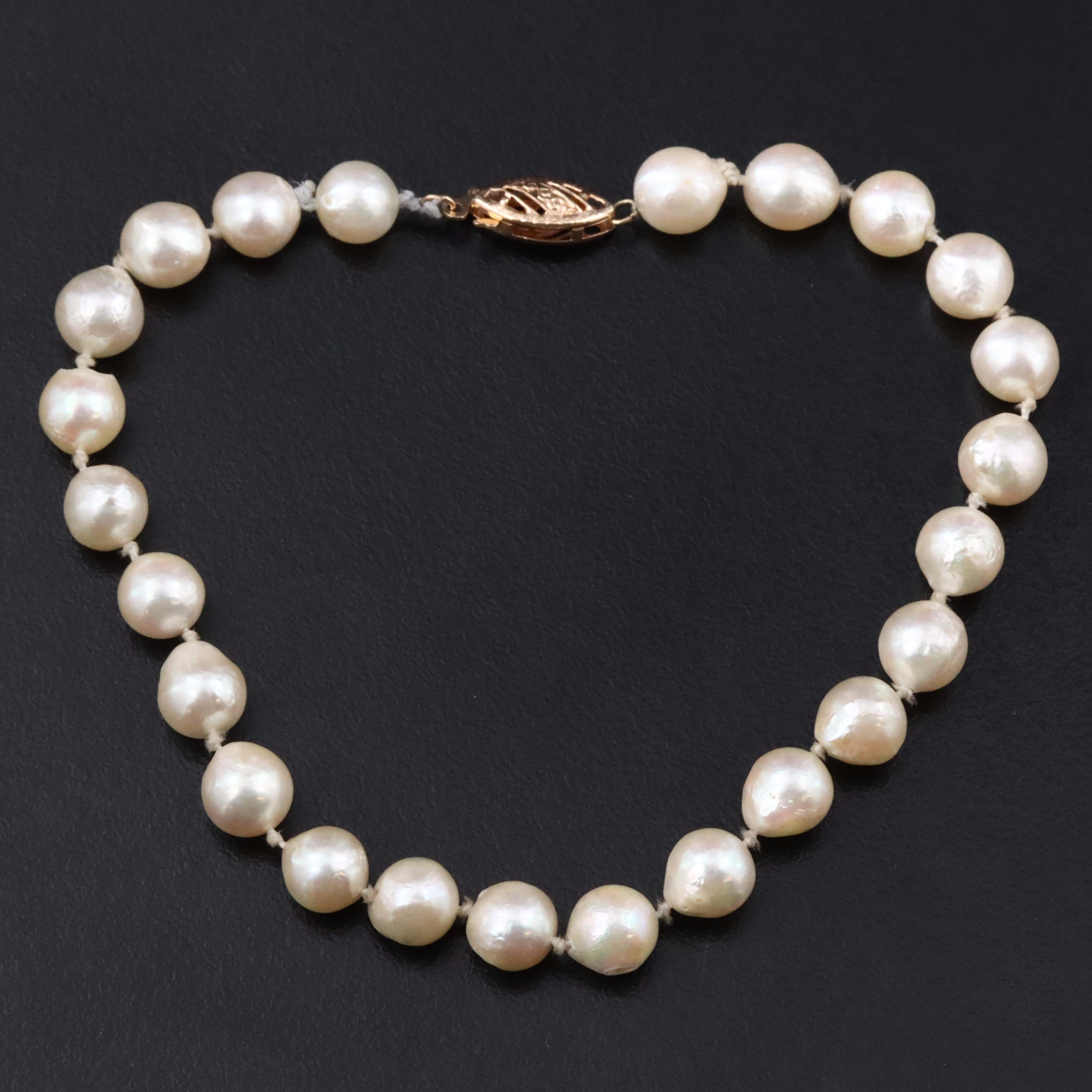 Pearl Bracelet with 14K Clasp