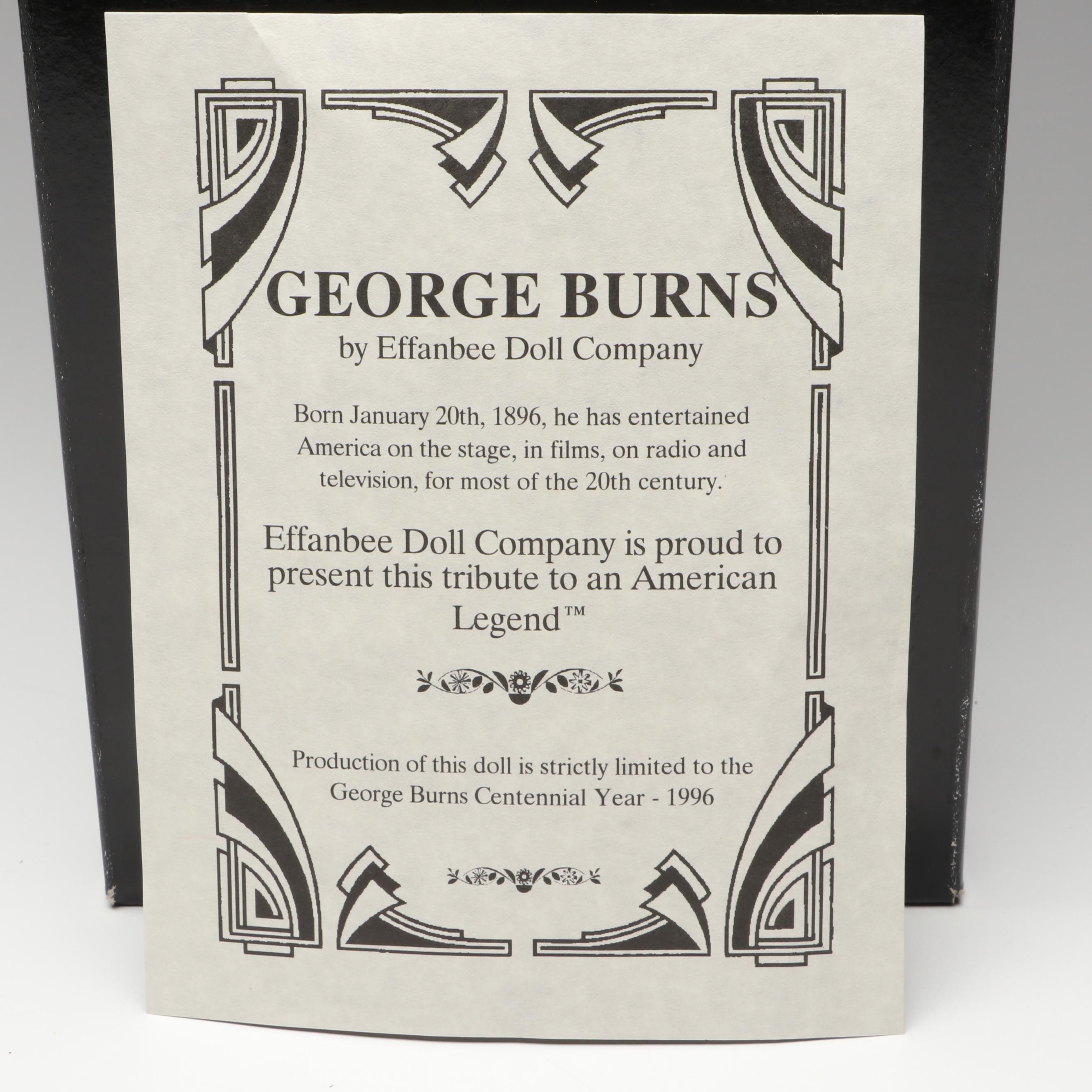 Effanbee American Legend George Burns Centennial Year Doll, 1996