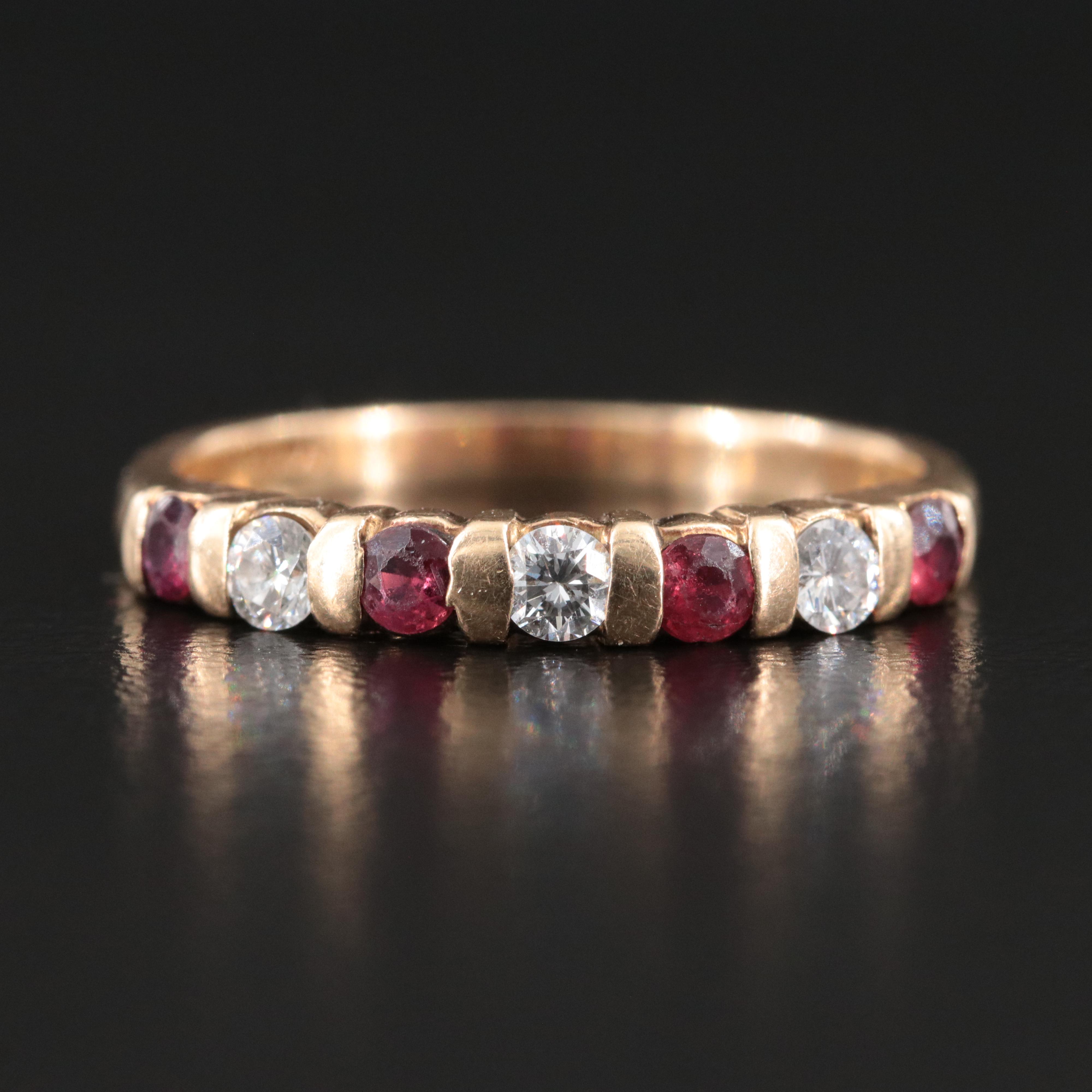 14K Ruby and Diamond Ring