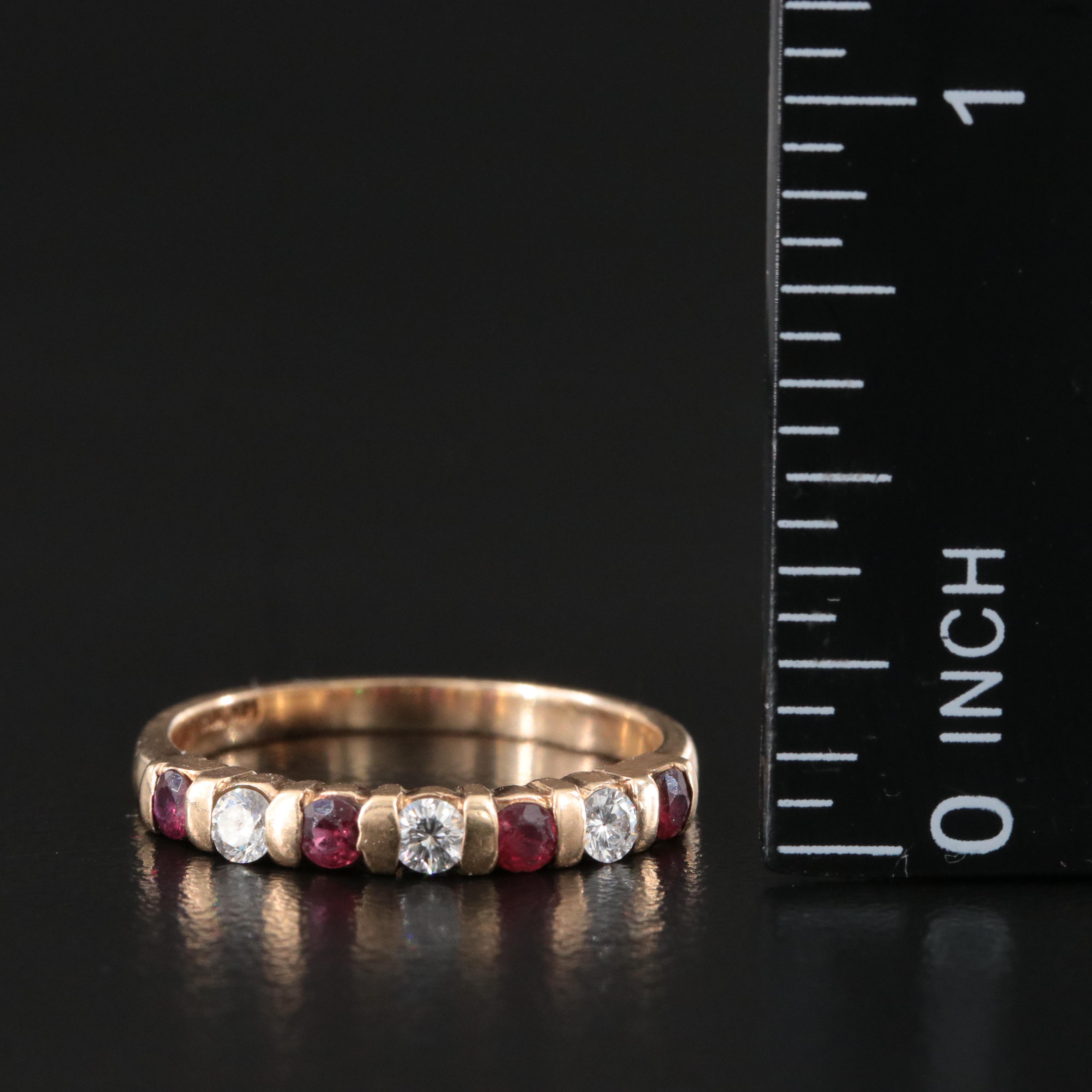 14K Ruby and Diamond Ring