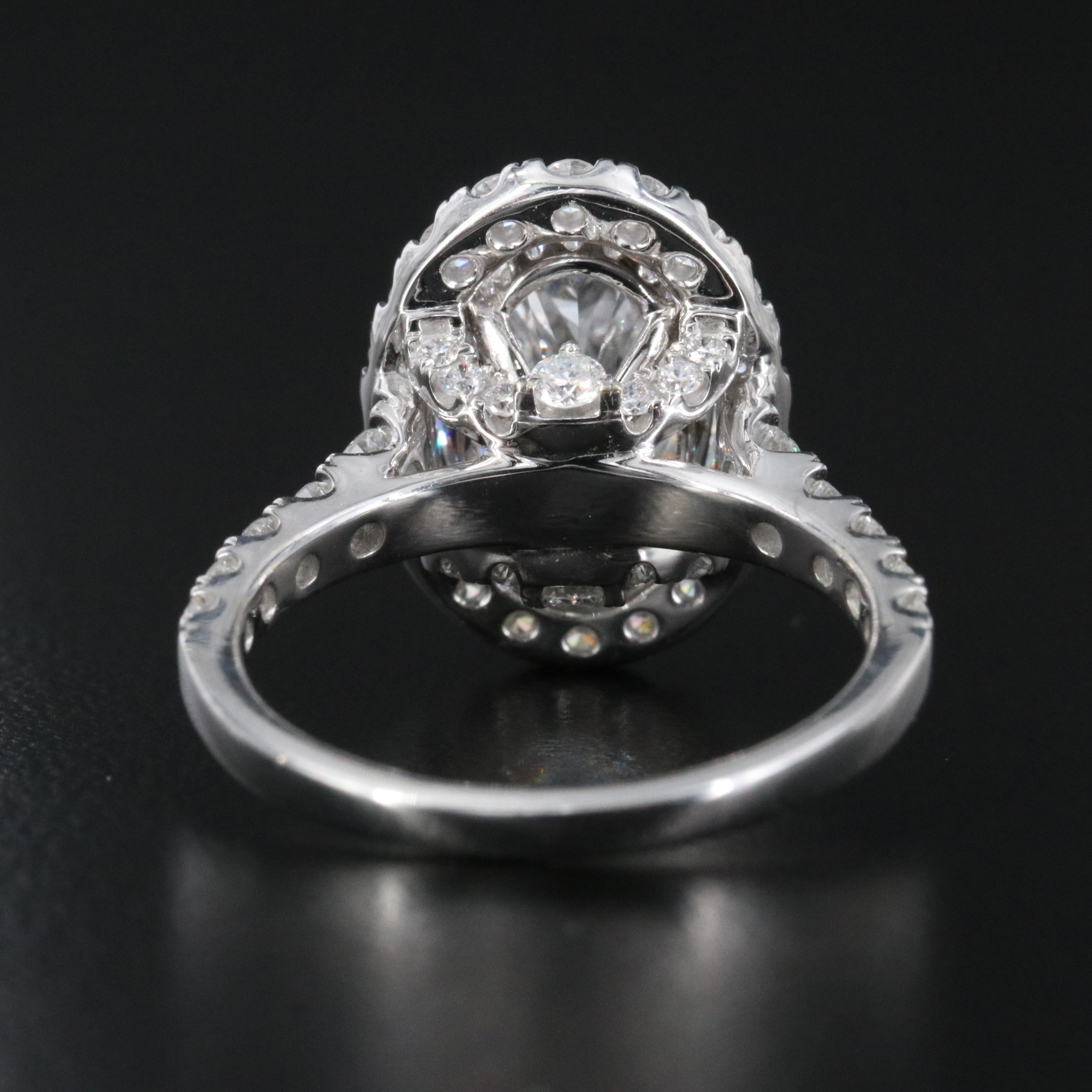 14K 4.82 CTW Lab Grown Diamond Halo Ring