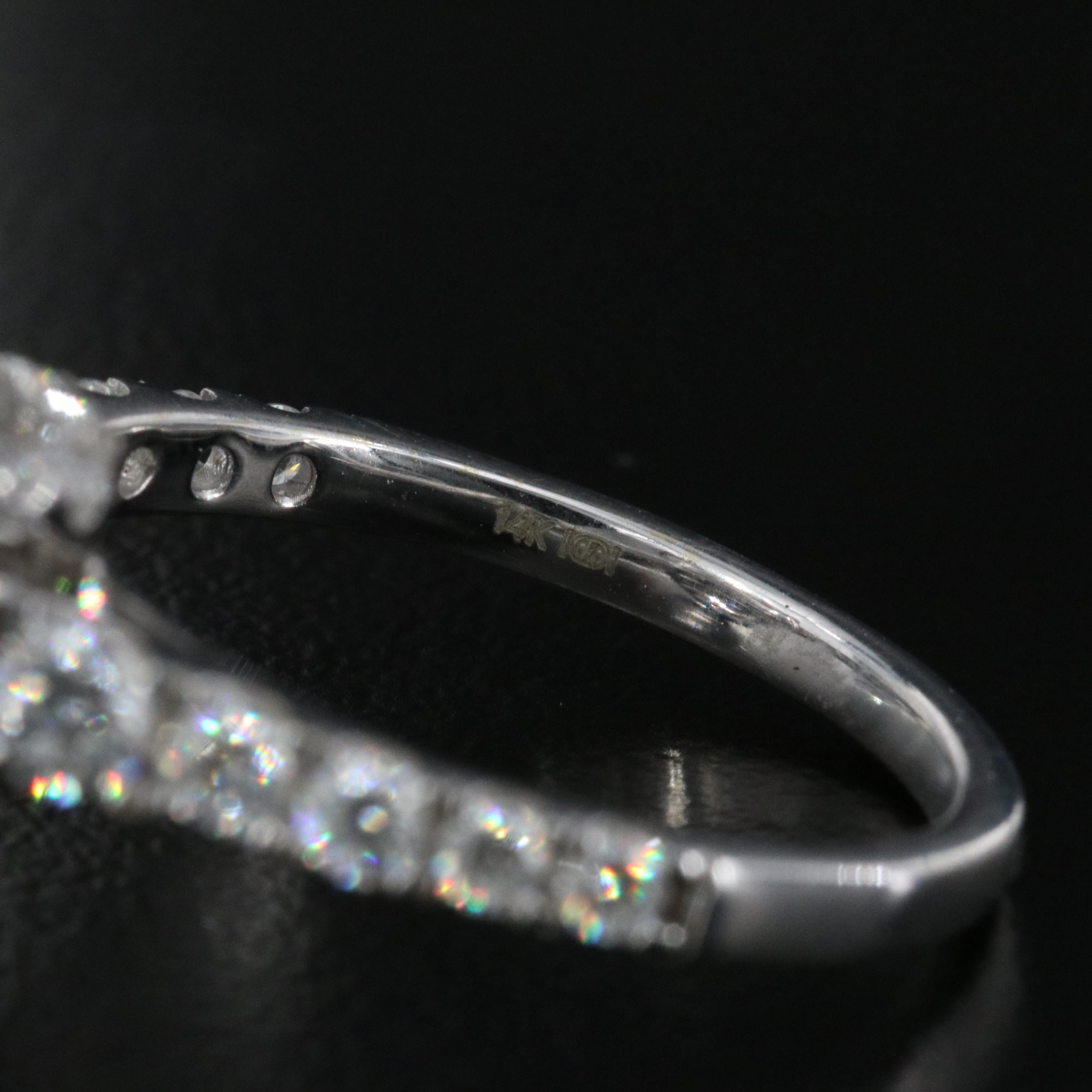 14K 4.82 CTW Lab Grown Diamond Halo Ring
