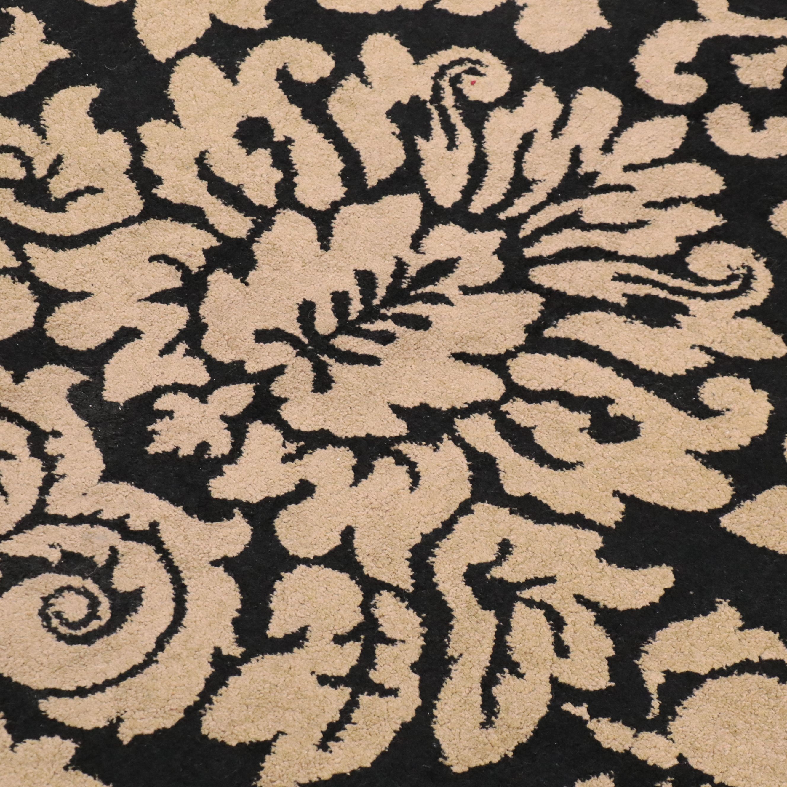 5'3 x 5'3 Machine Made Round Italian Como Round Accent Rug