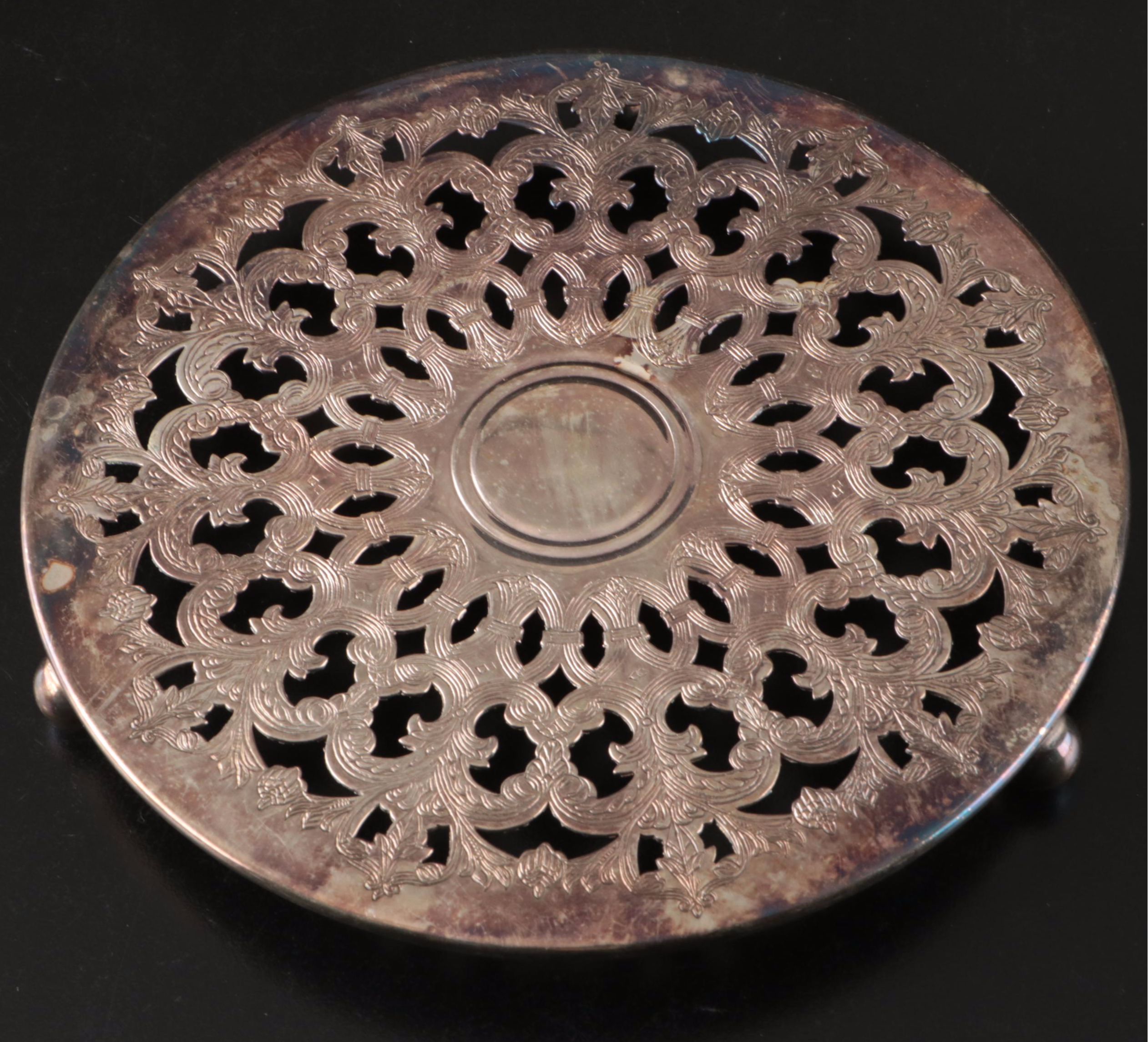 Watson Company Silver Plate Trivet, Silver Plate Platters, and More Tableware