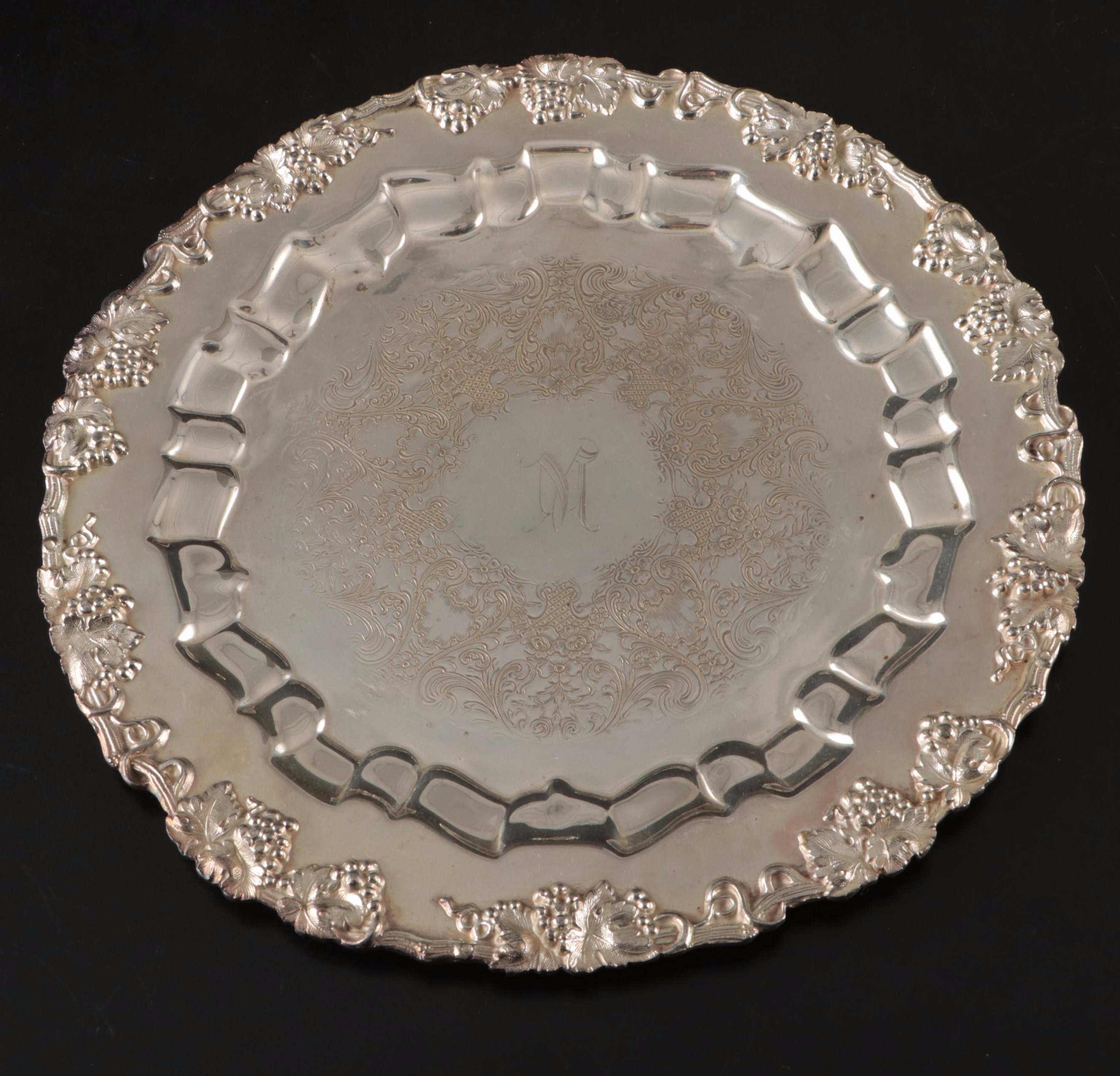 Watson Company Silver Plate Trivet, Silver Plate Platters, and More Tableware