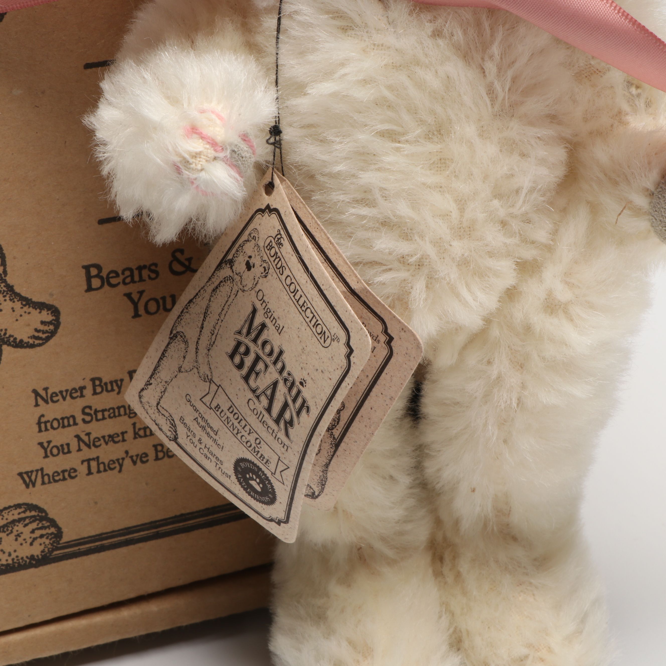 Boyds Limited Edition Mohair "Dolly Q. Bunnycombe" with Other Collectible Bears