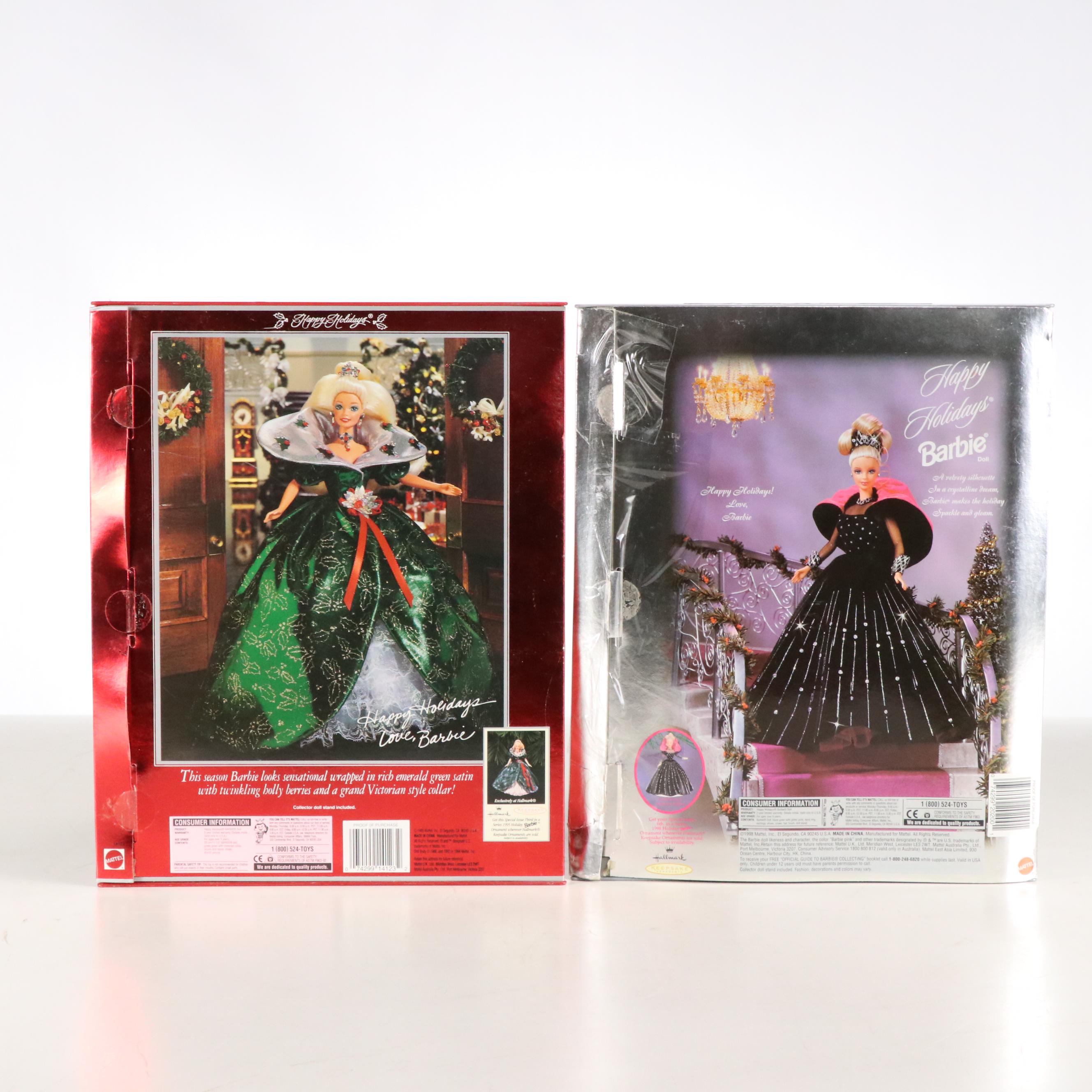 Barbie "Jewel Skating" and "Happy Holidays" with More Barbie Dolls