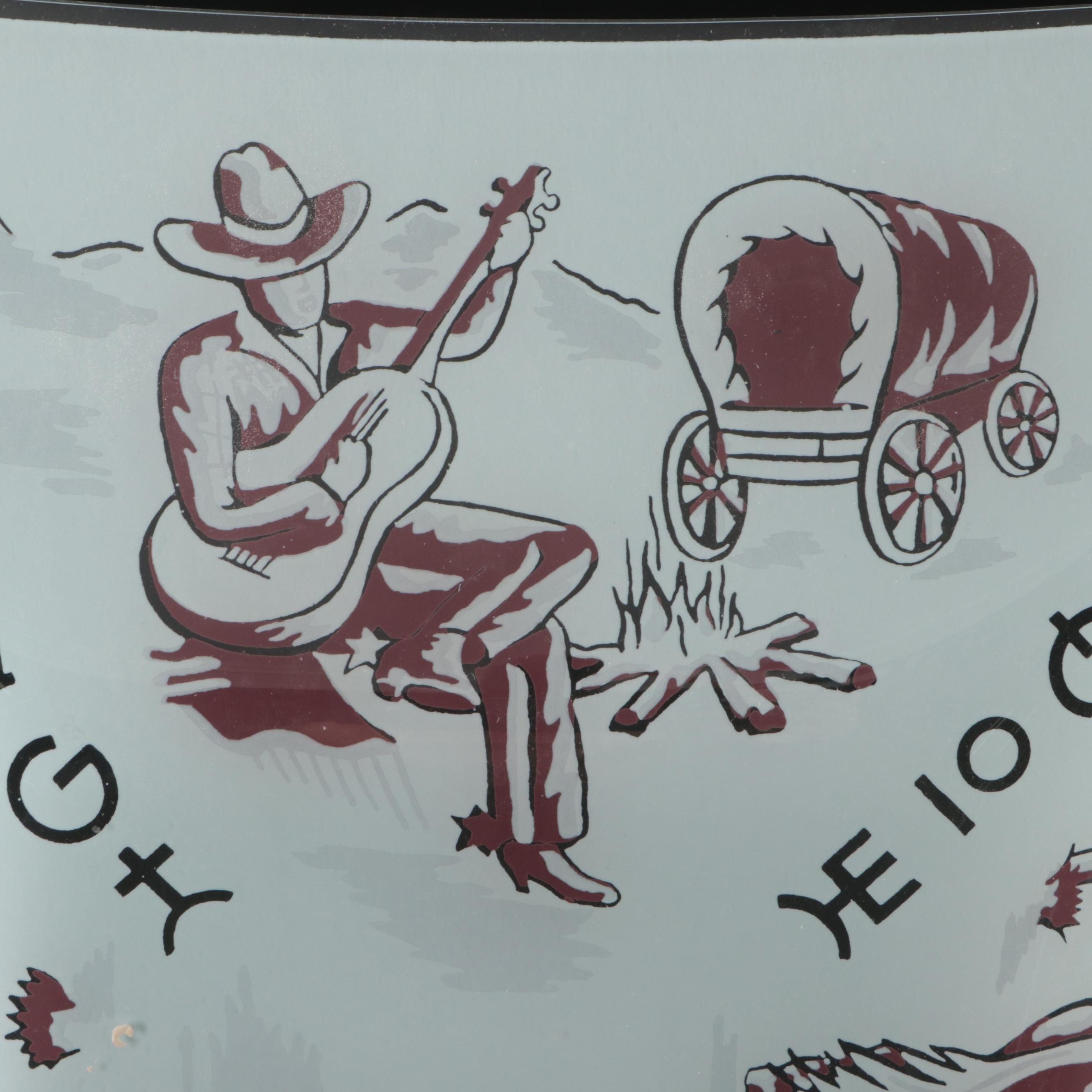 Celestial Glass with Western Square Glass Ceiling Light Shades