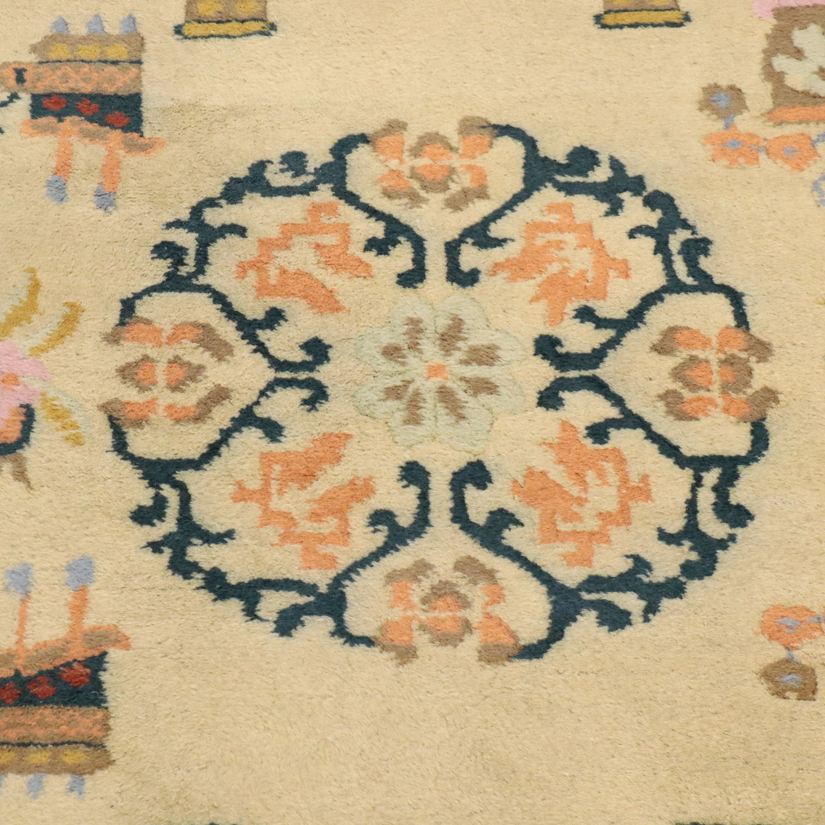 3'11 x 6'6 Hand-Knotted Chinese Peking Area Rug