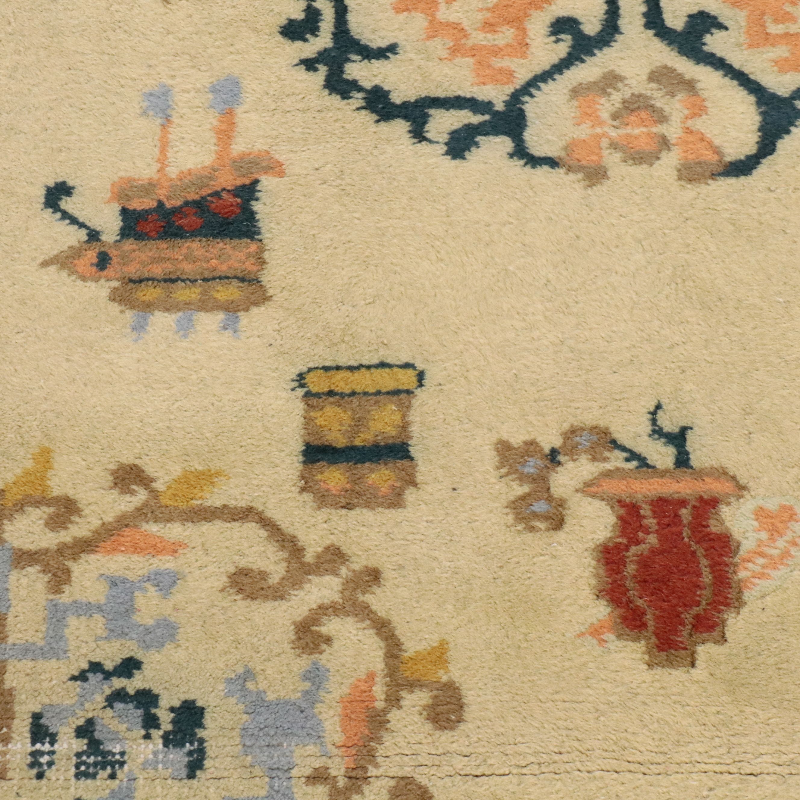 3'11 x 6'6 Hand-Knotted Chinese Peking Area Rug