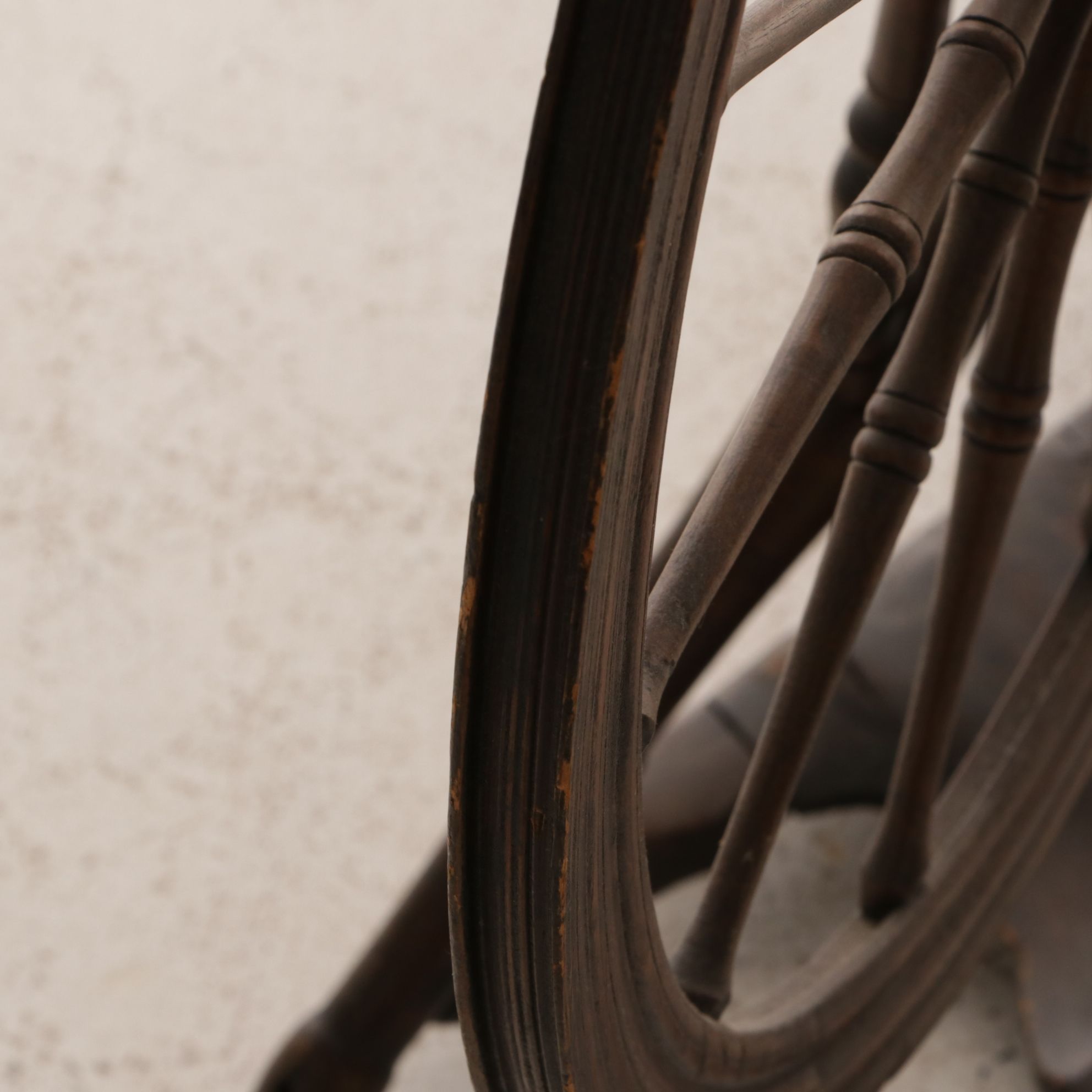 Norwegian Finish Primitive Thread Spinning Wheel with Expandable Nest, 19th C.