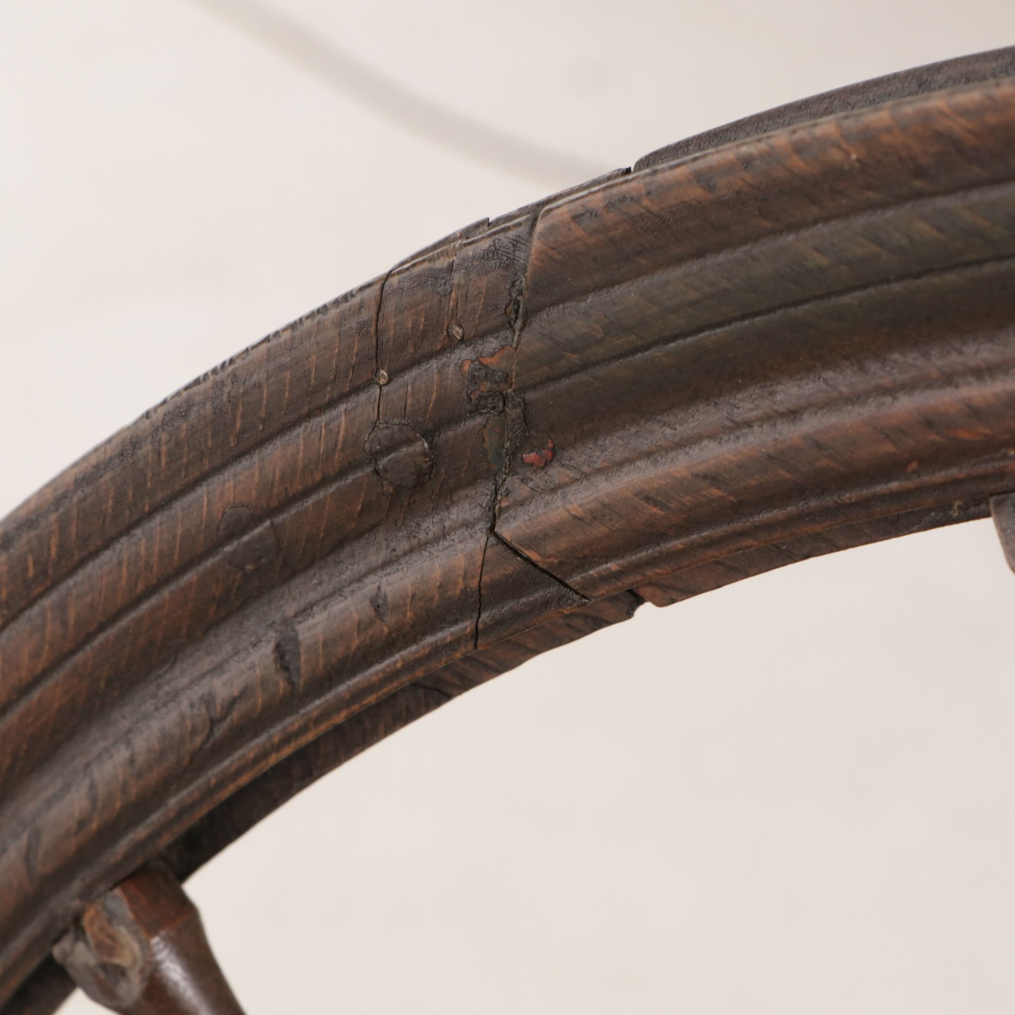 Norwegian Finish Primitive Thread Spinning Wheel with Expandable Nest, 19th C.