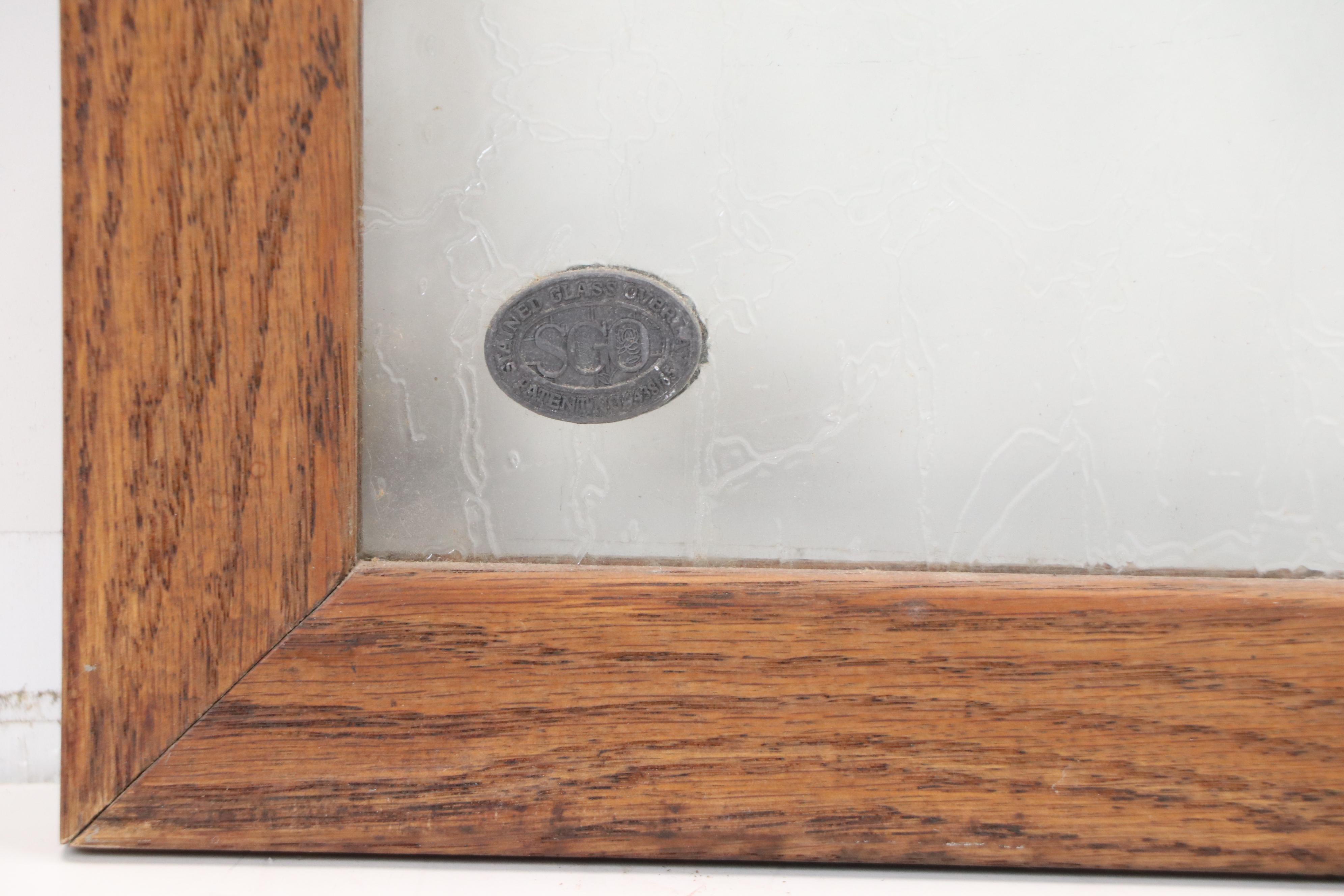 Stained Glass Panel of Puppy in Bathtub