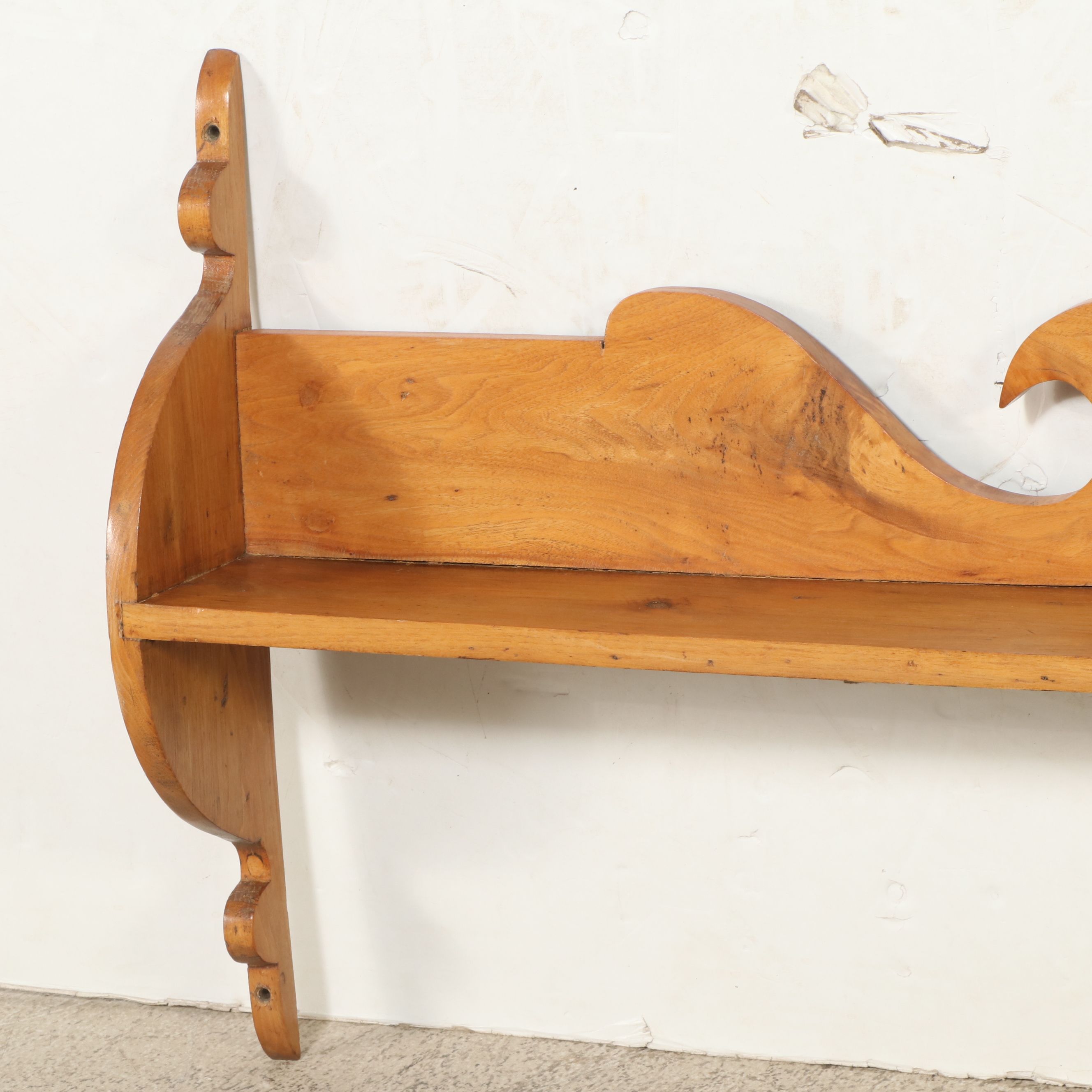 American Country Sheraton Style Maple Wall Shelf