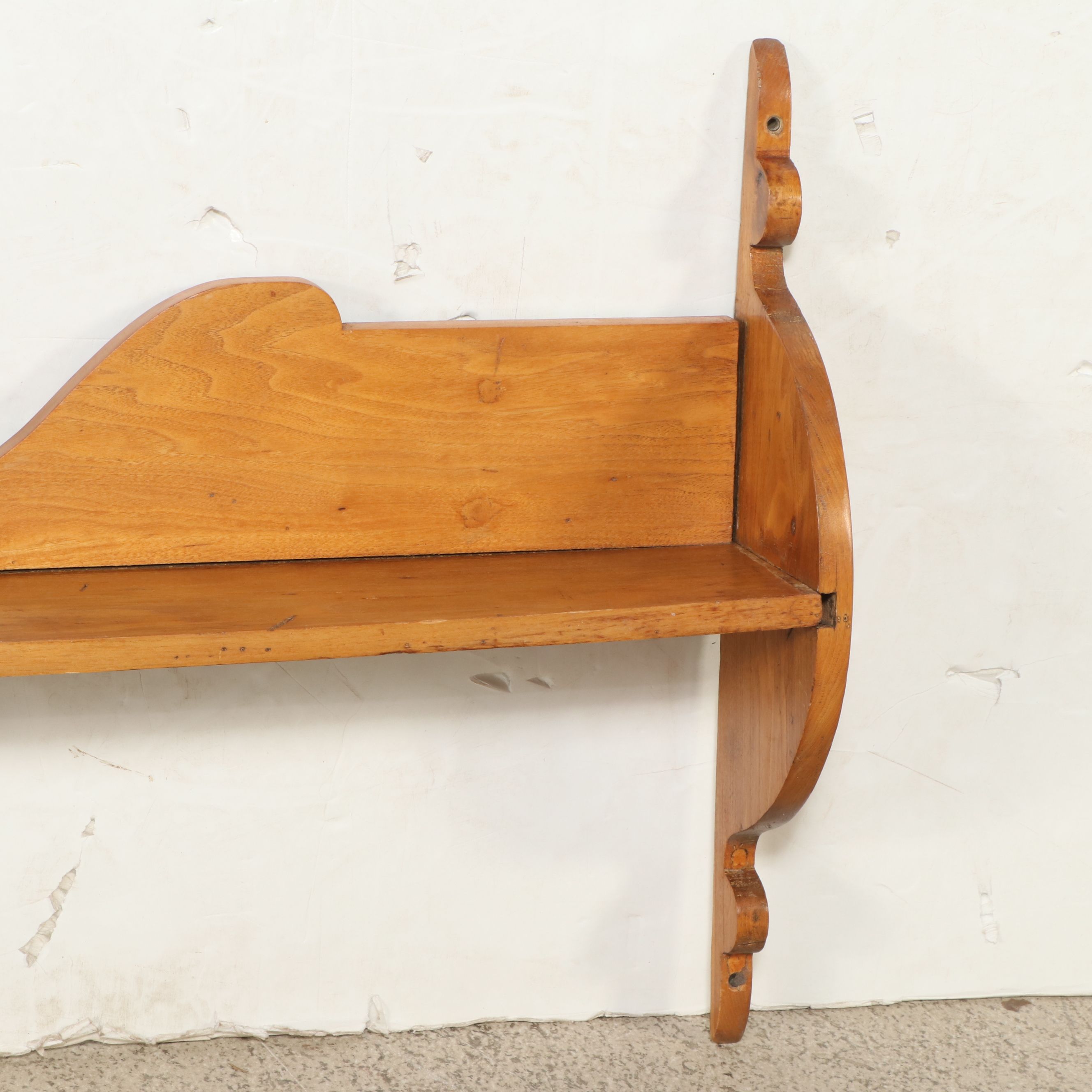 American Country Sheraton Style Maple Wall Shelf