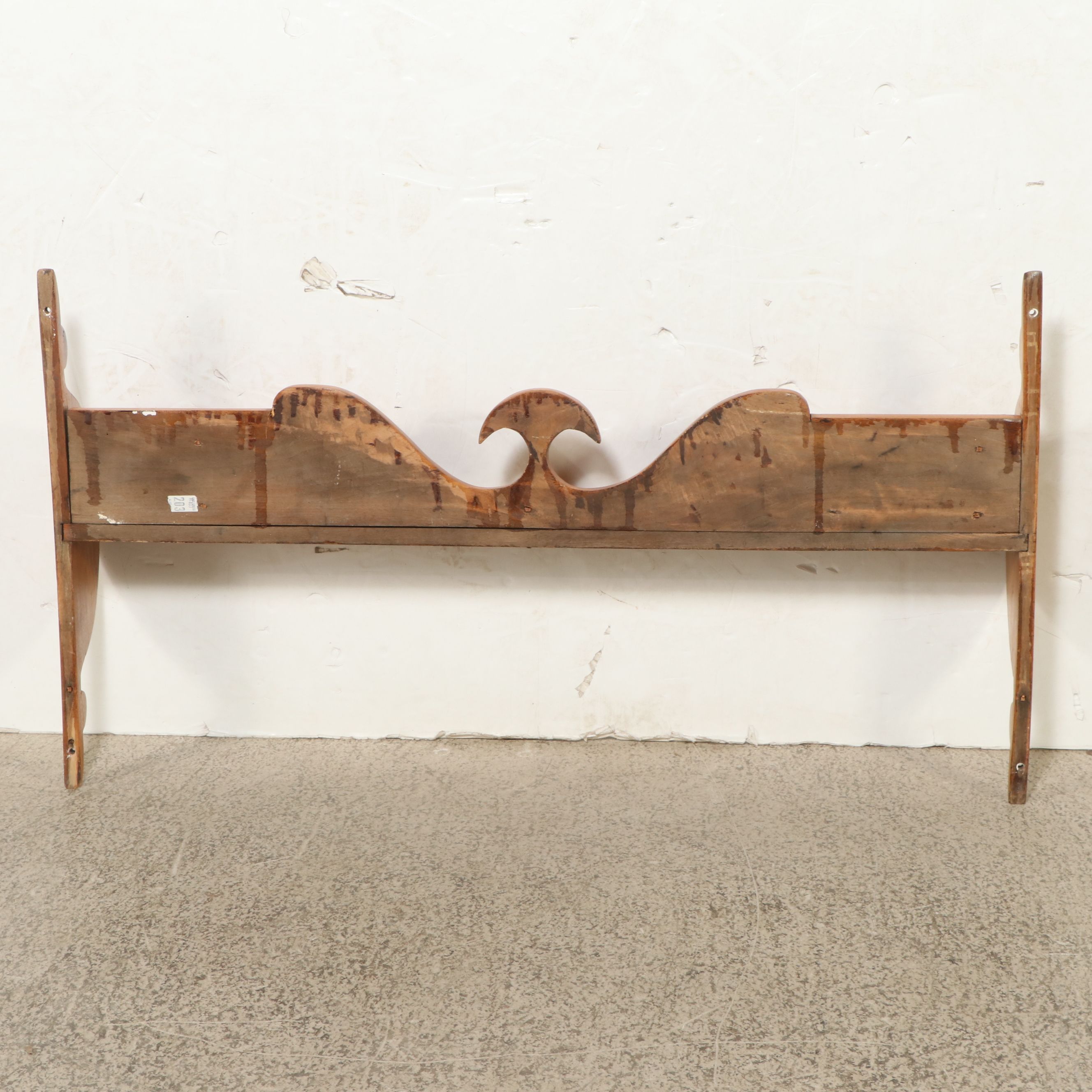 American Country Sheraton Style Maple Wall Shelf