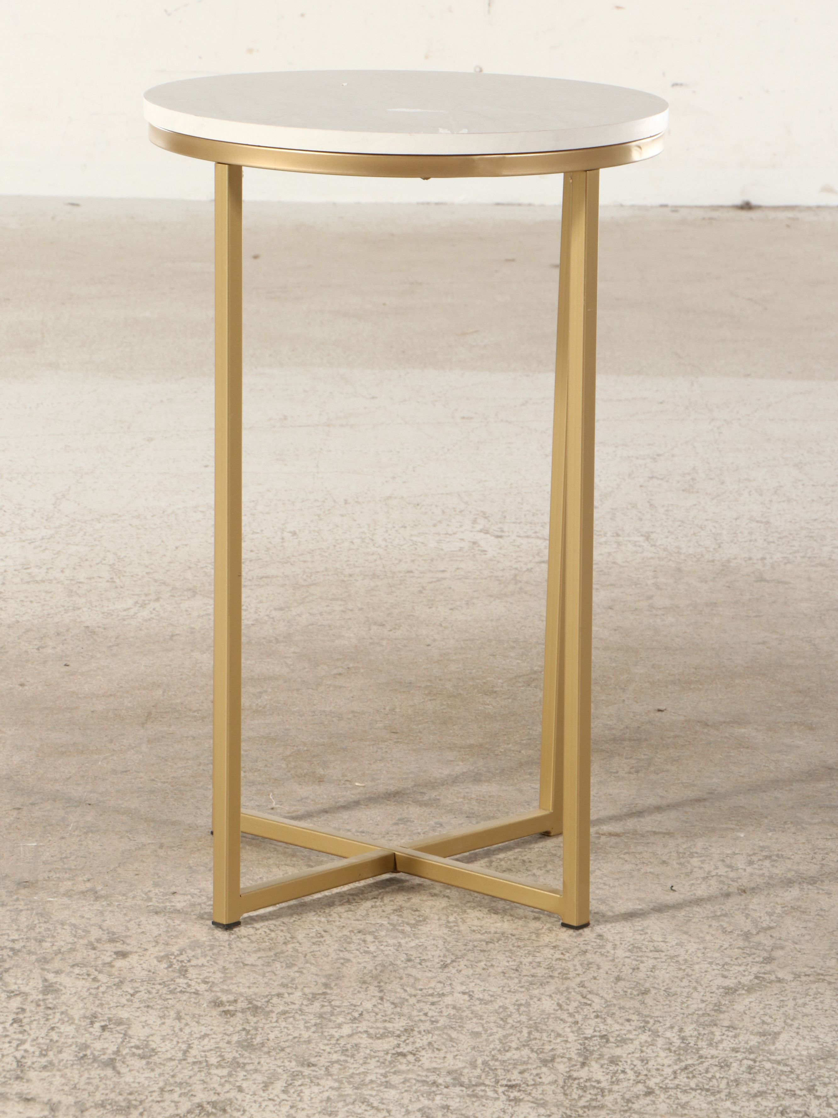 Contemporary Hollywood Regency Style Upholstered Side Chairs and Side Table