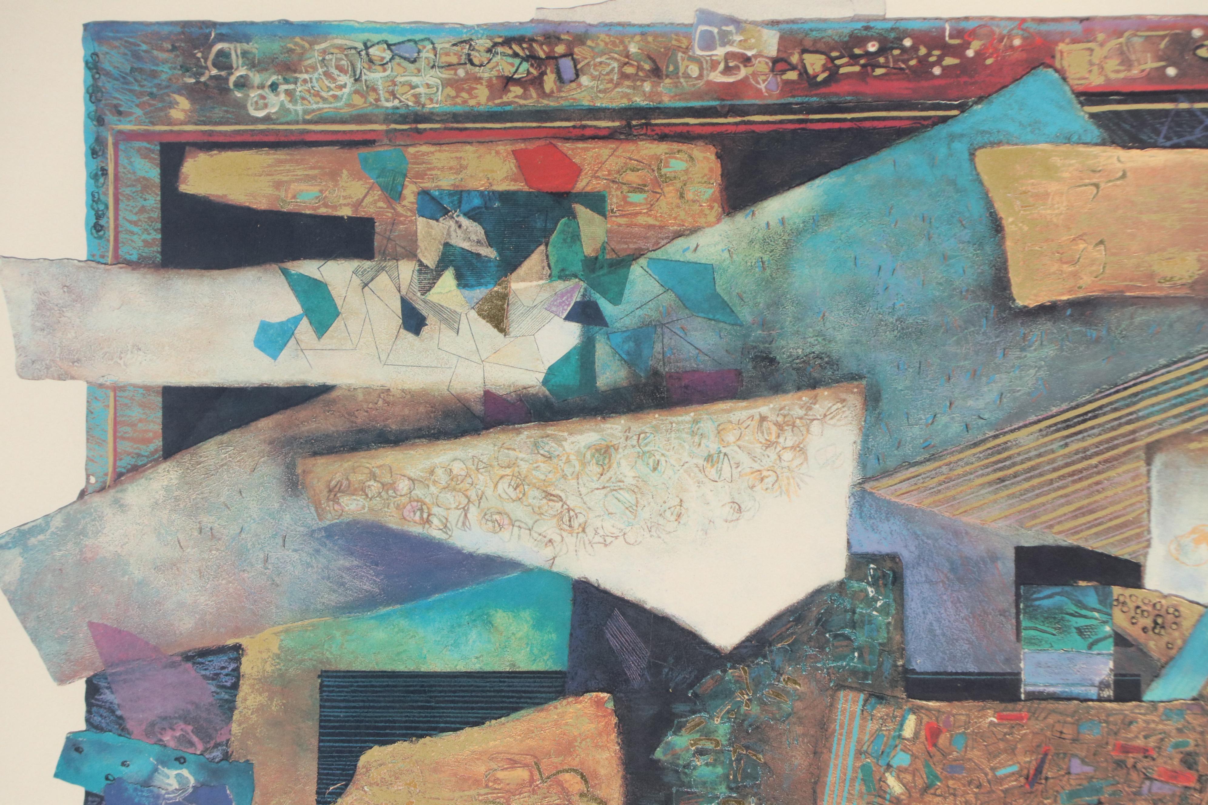 James Furco Abstract Embellished Offset Lithograph