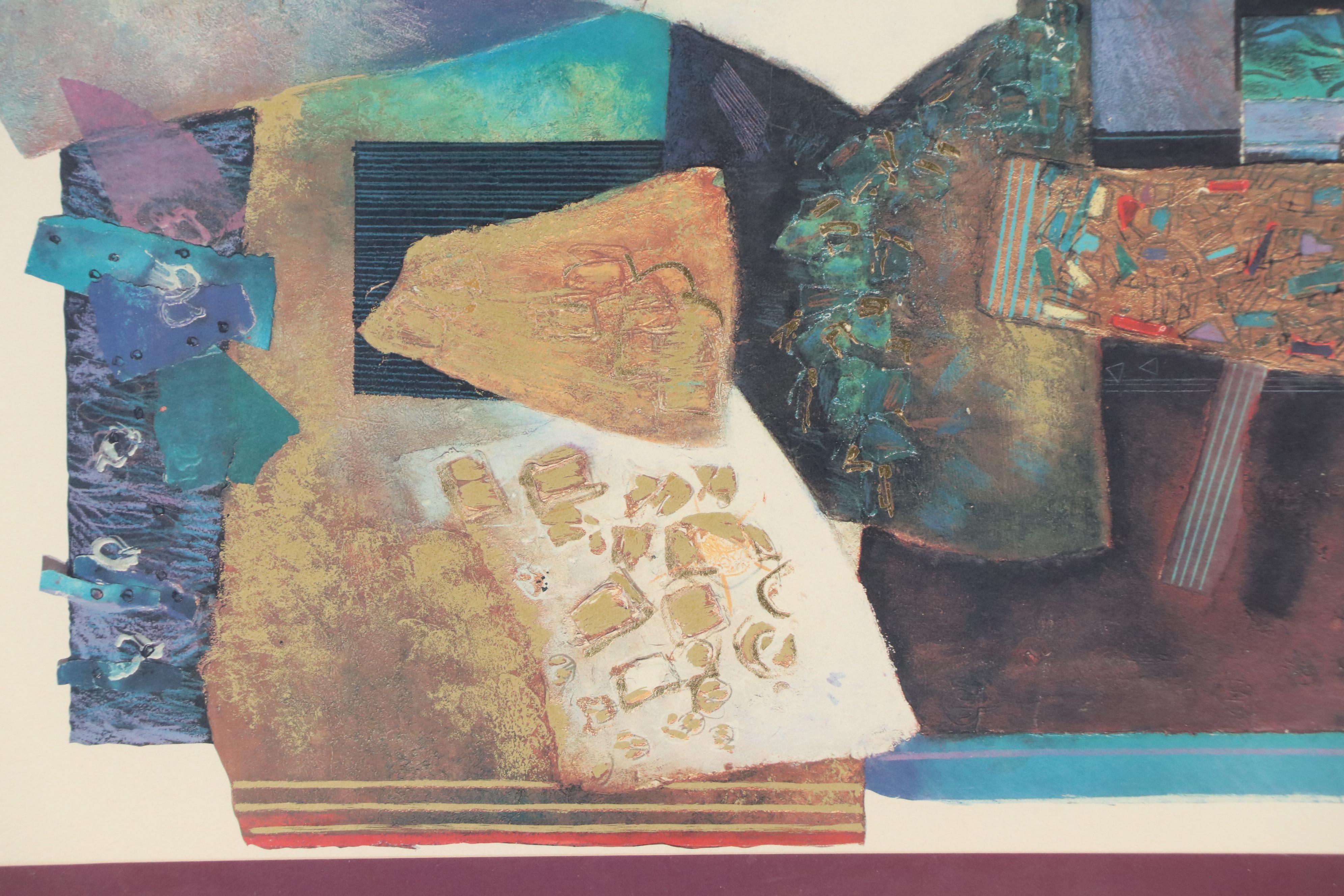 James Furco Abstract Embellished Offset Lithograph