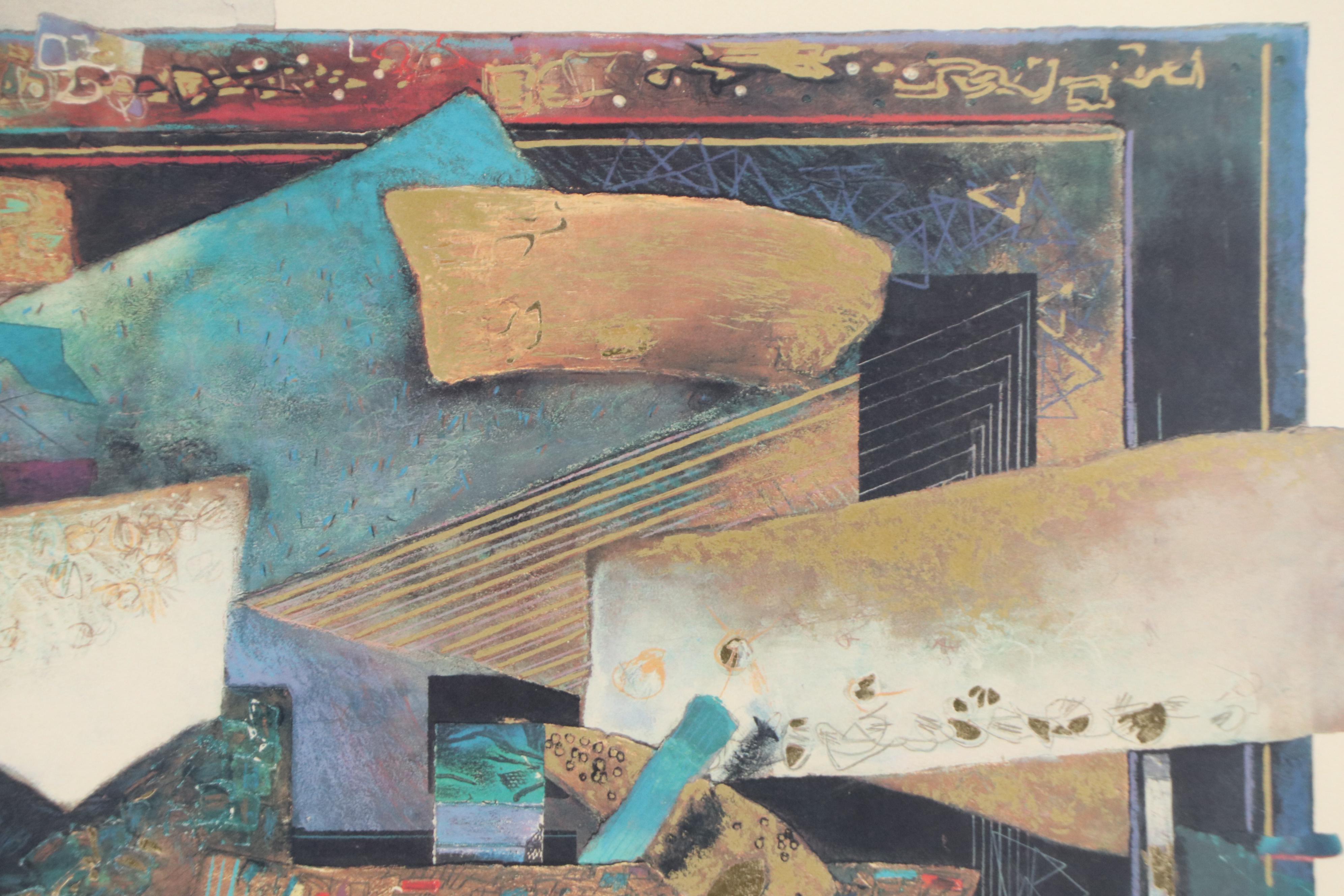 James Furco Abstract Embellished Offset Lithograph