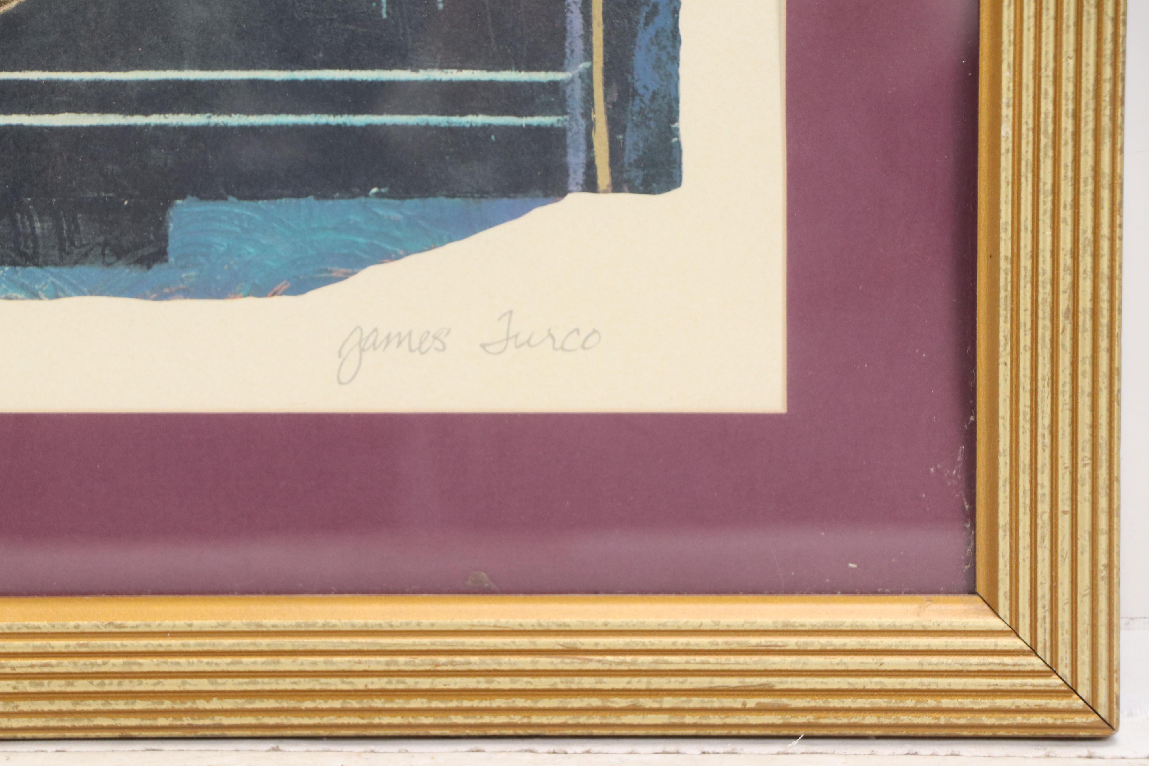 James Furco Abstract Embellished Offset Lithograph