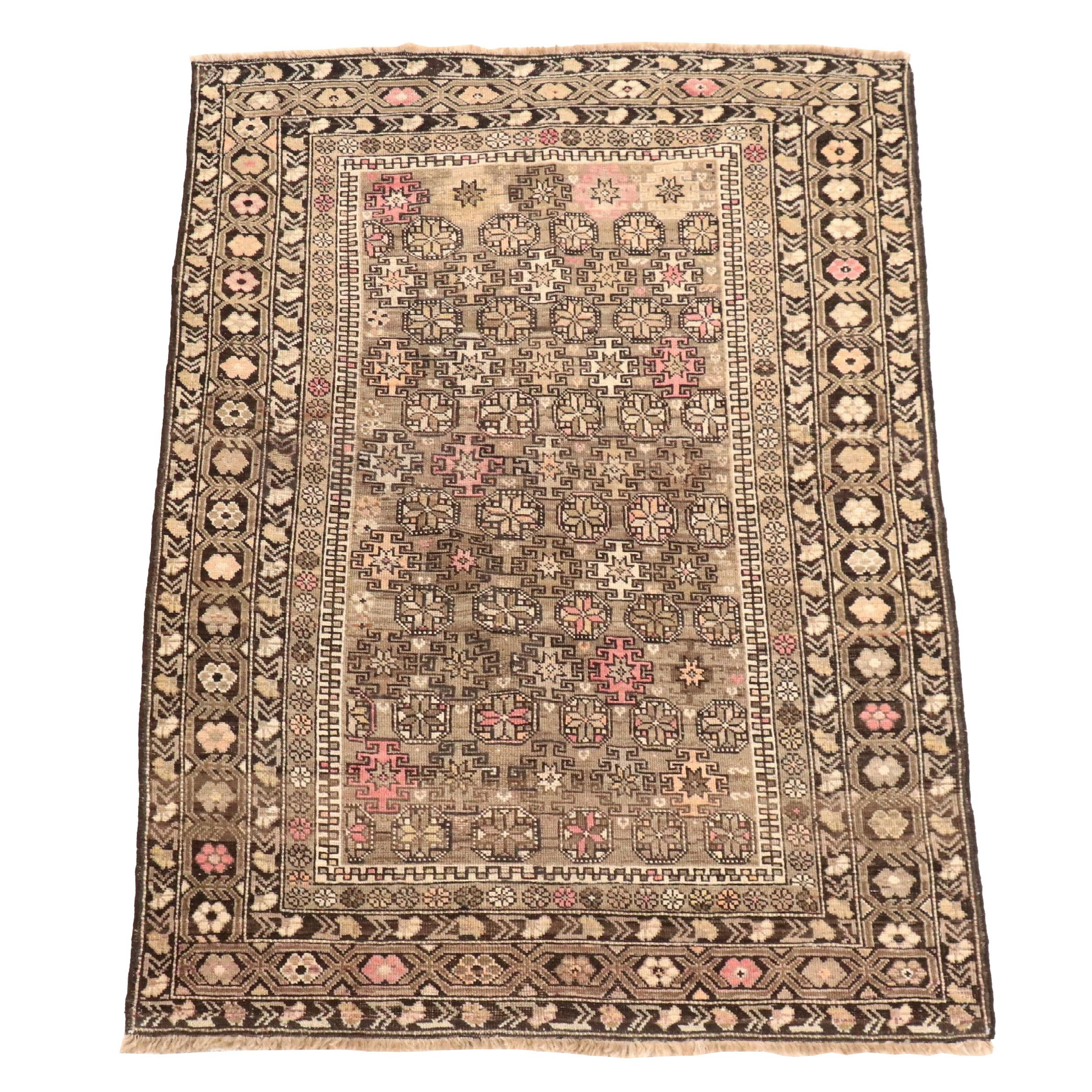 3'9 x 5'8 Hand-Knotted Turkish Khotan Area Rug