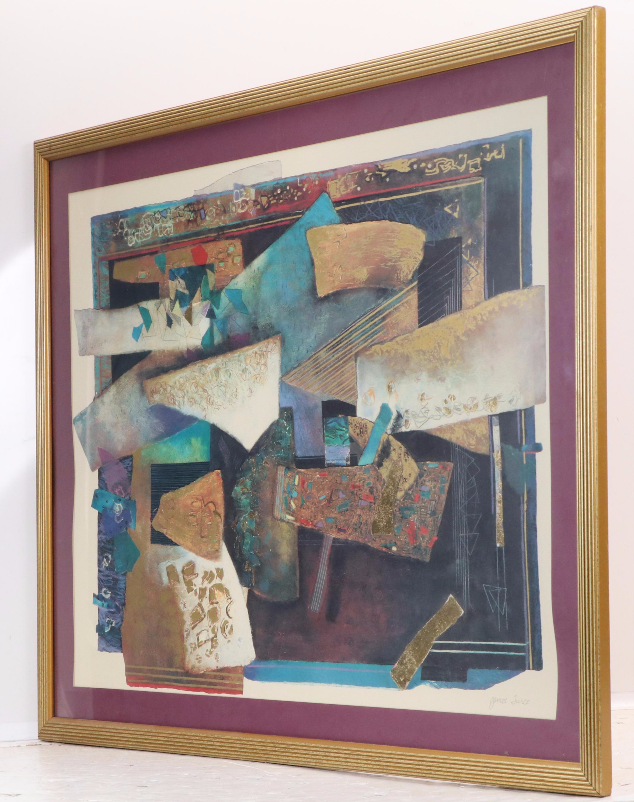 James Furco Abstract Embellished Offset Lithograph