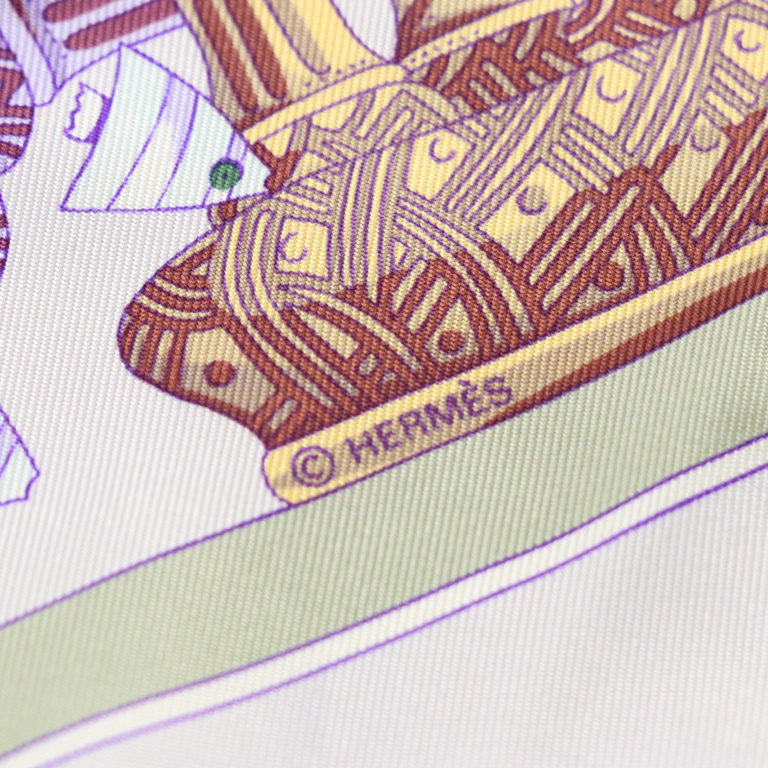 Hermès "Rencontre Océane" Silk Twill Scarf 90