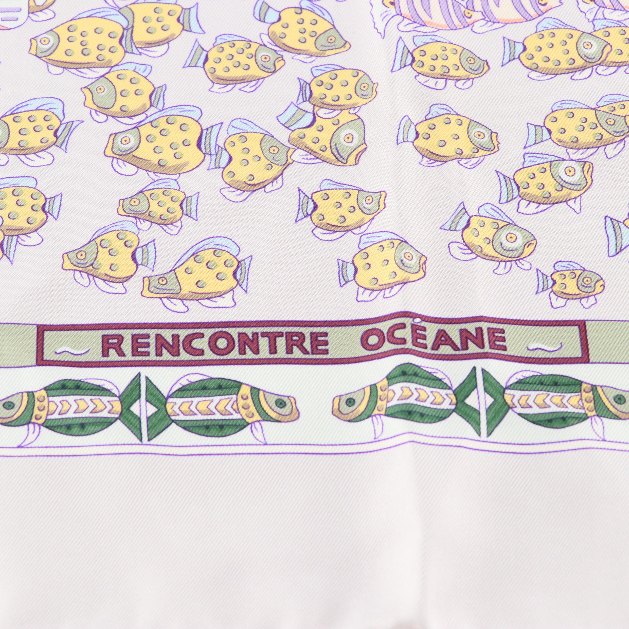 Hermès "Rencontre Océane" Silk Twill Scarf 90