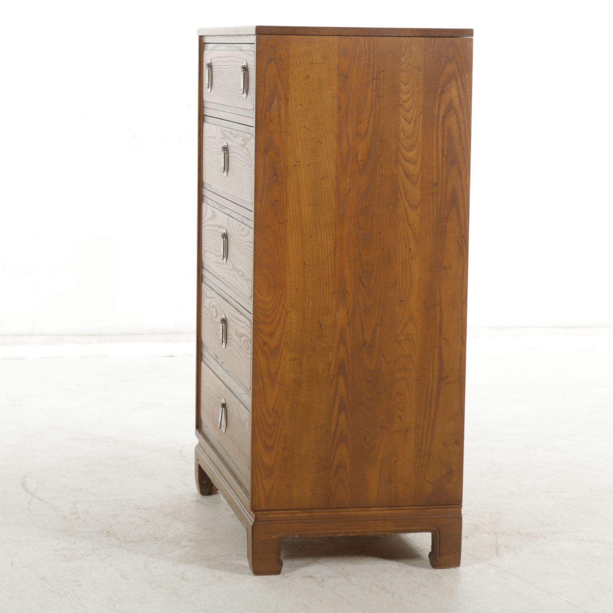 Davis Cabinet Co. Teak Chinoiserie Chest of Drawers